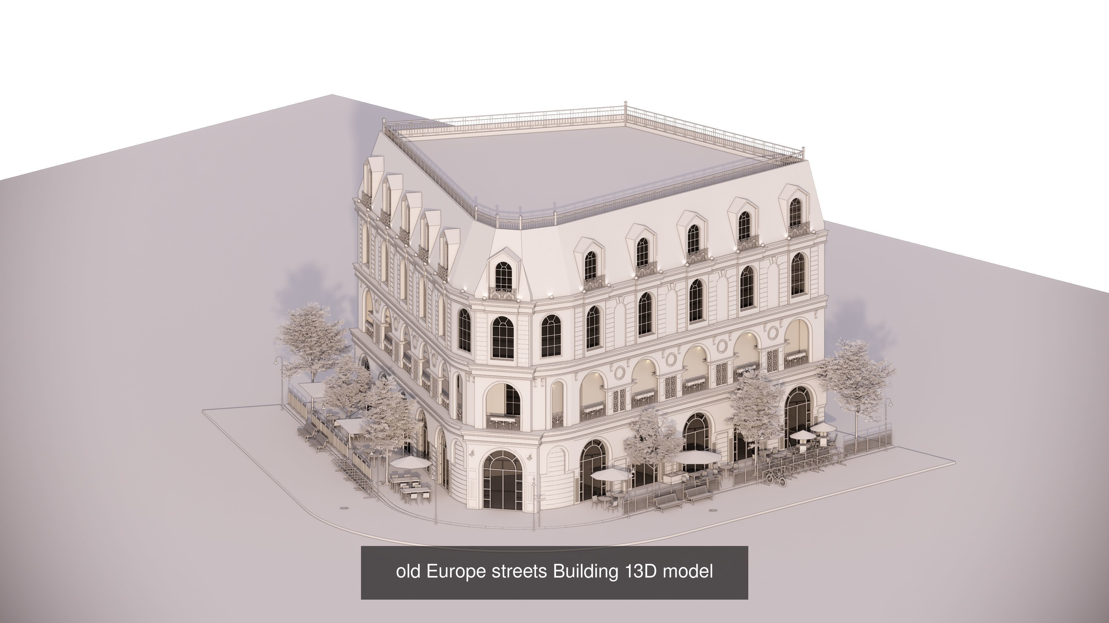 Europe buildings and streets 3D Model Collection_5