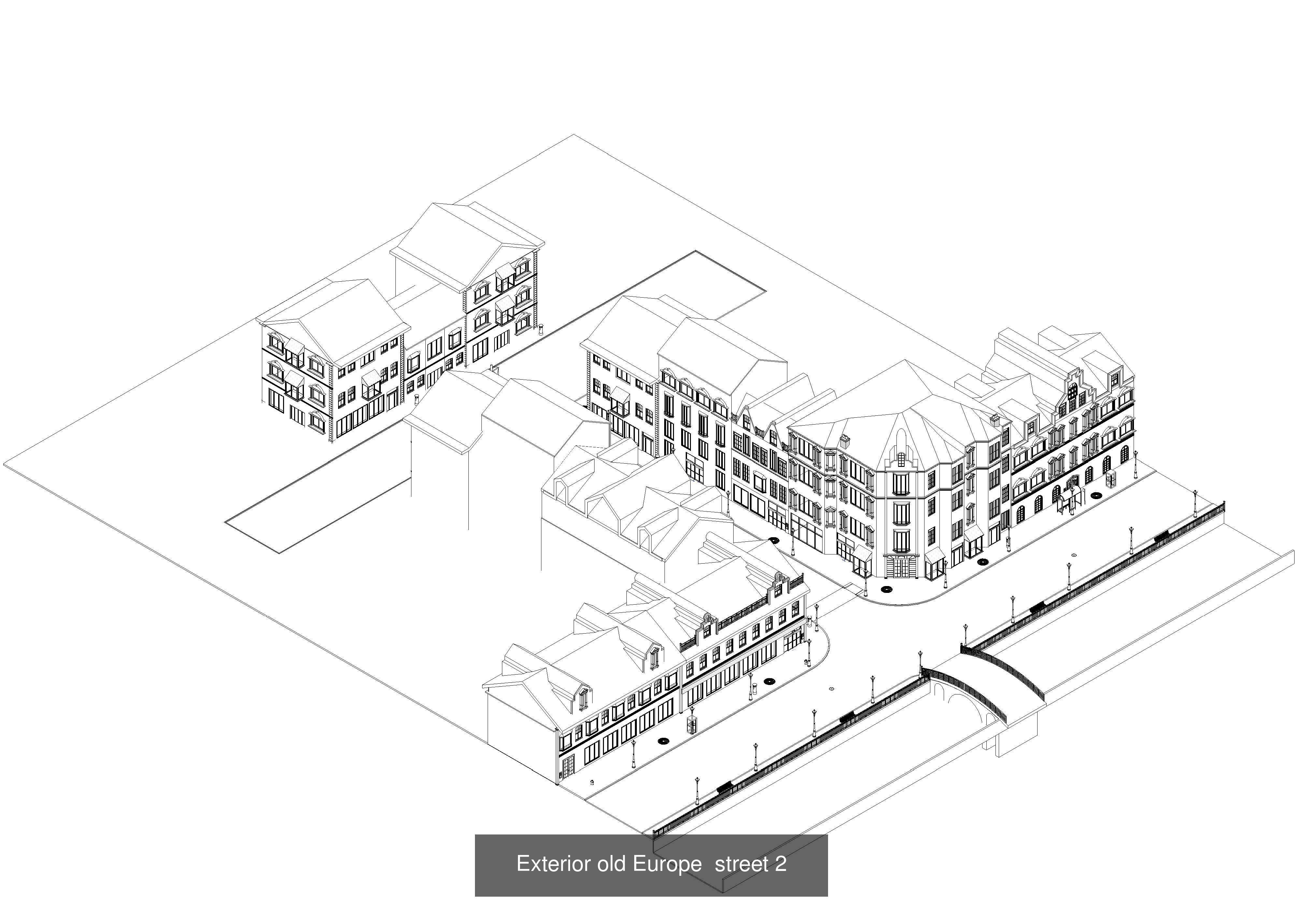 Europe buildings and streets 3D Model Collection_2