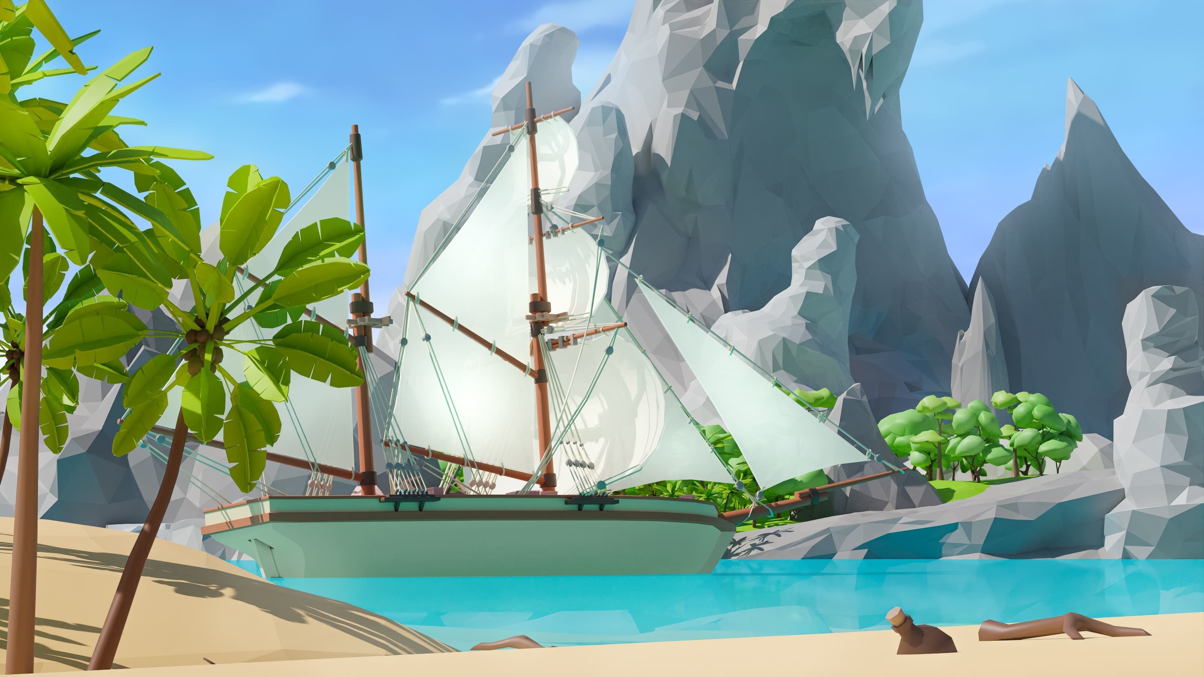 Pirates Low-poly 3D model_27