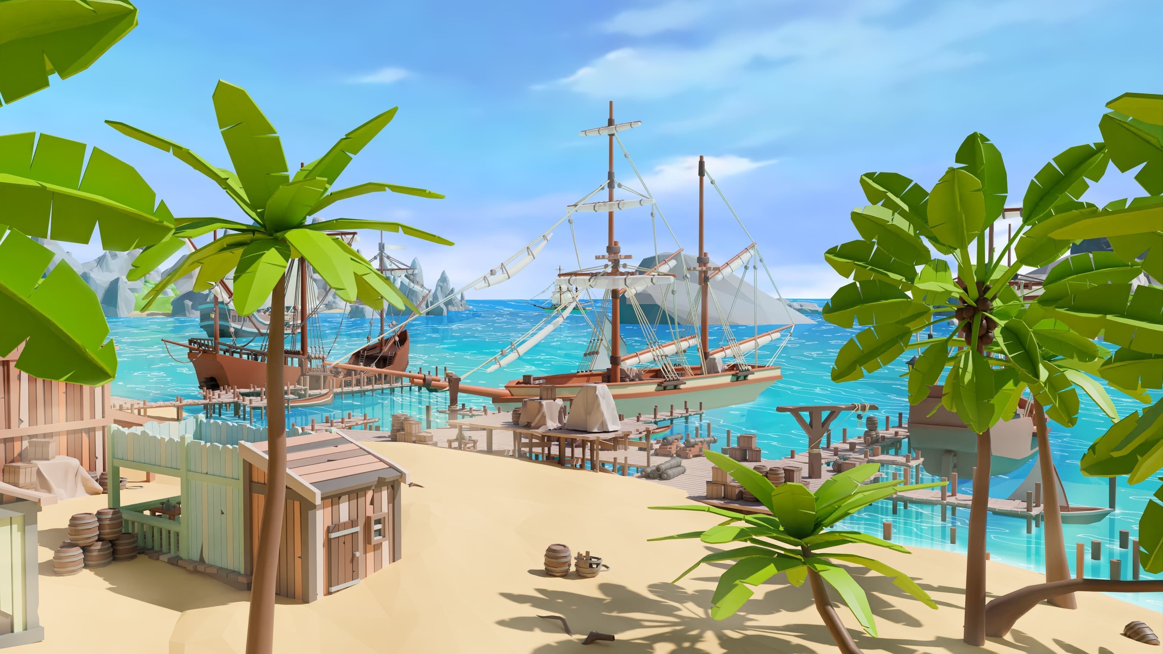 Pirates Low-poly 3D model_33