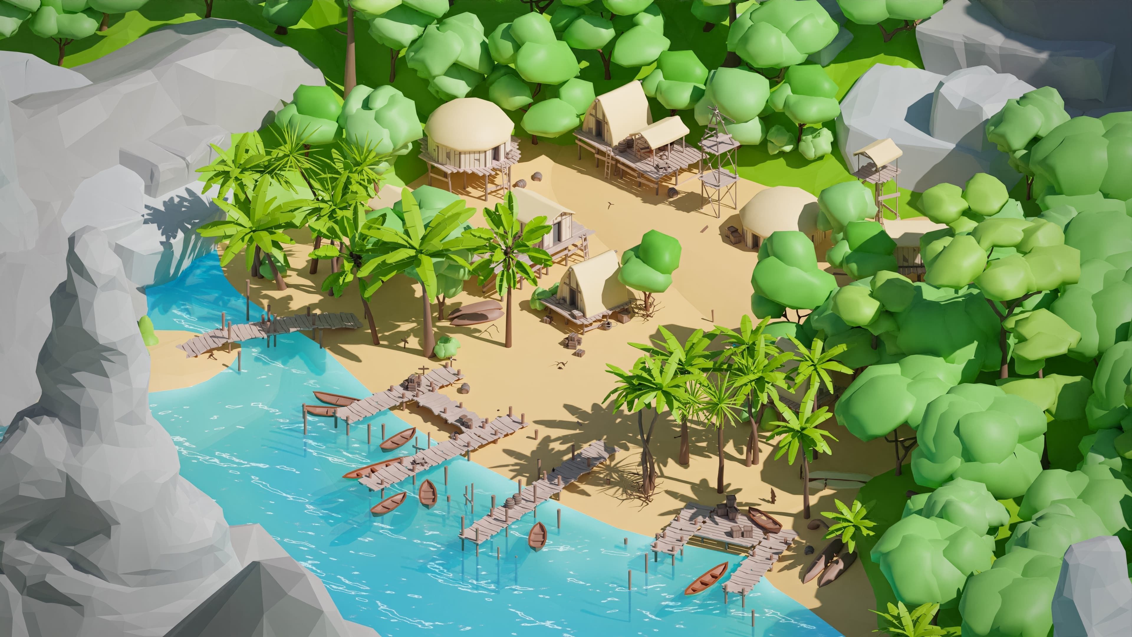 Pirates Low-poly 3D model_6