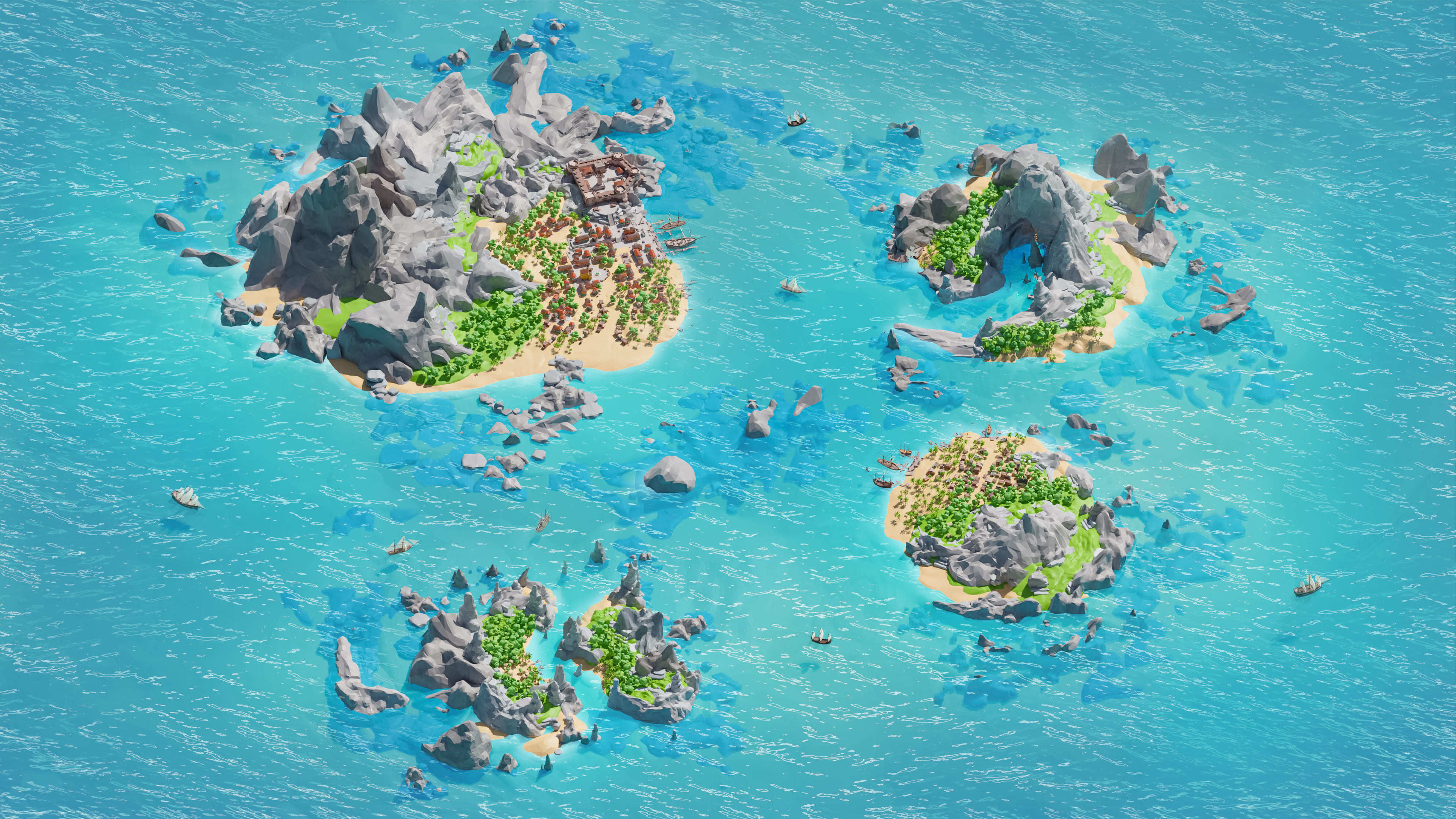 Pirates Low-poly 3D model_28