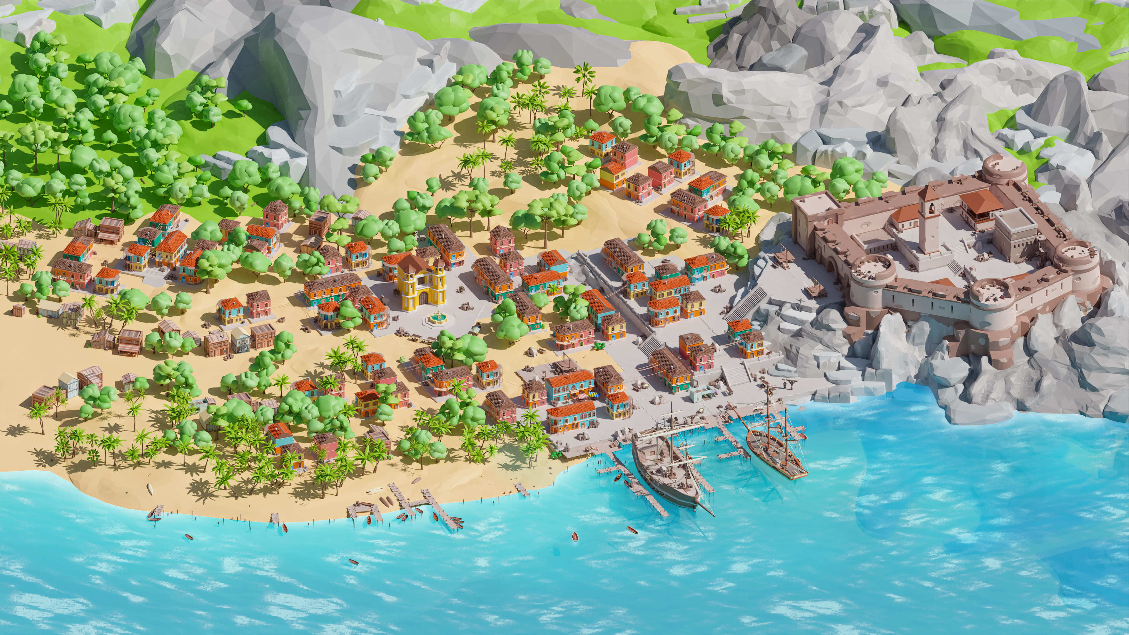 Pirates Low-poly 3D model_15