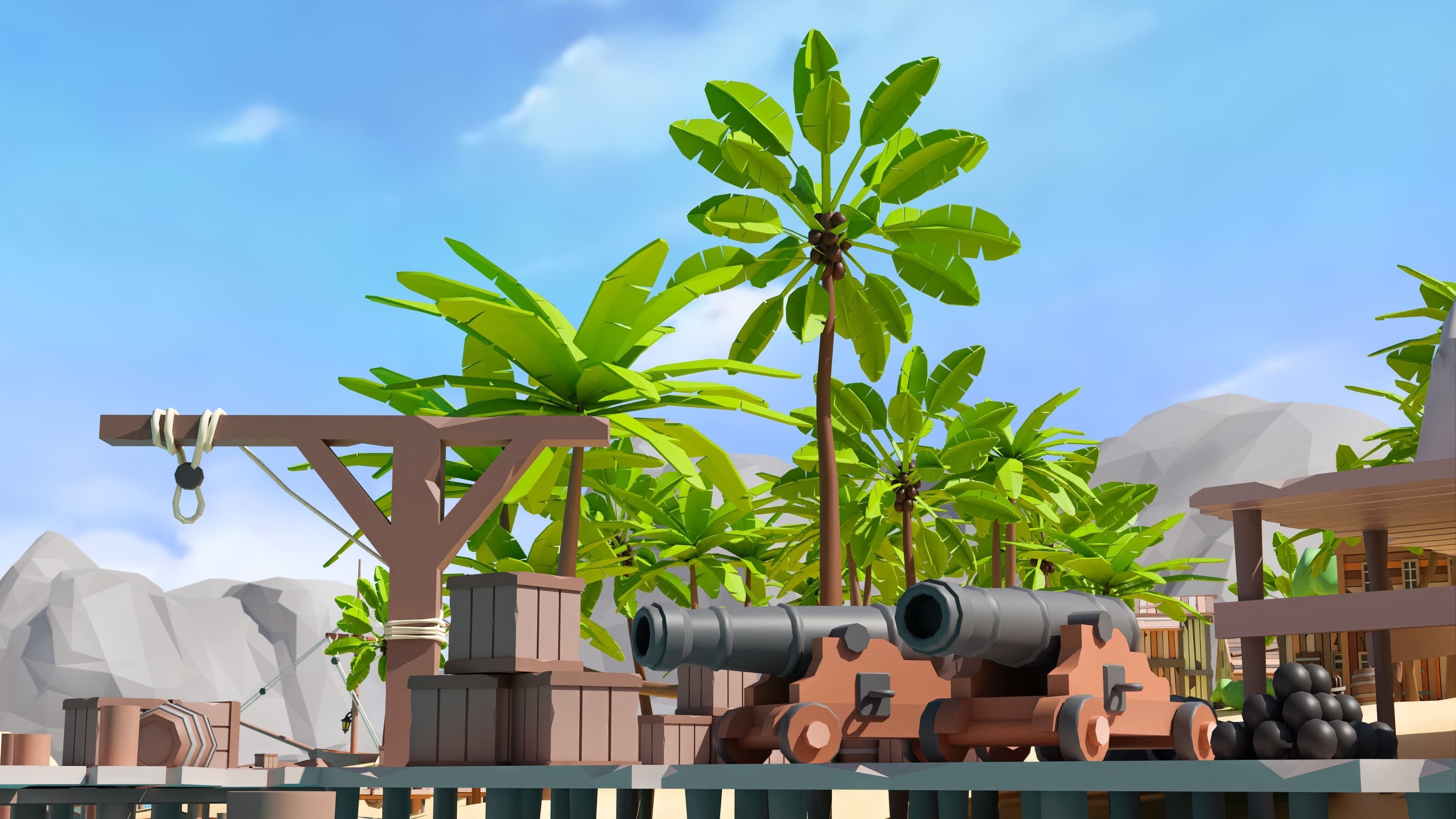 Pirates Low-poly 3D model_30