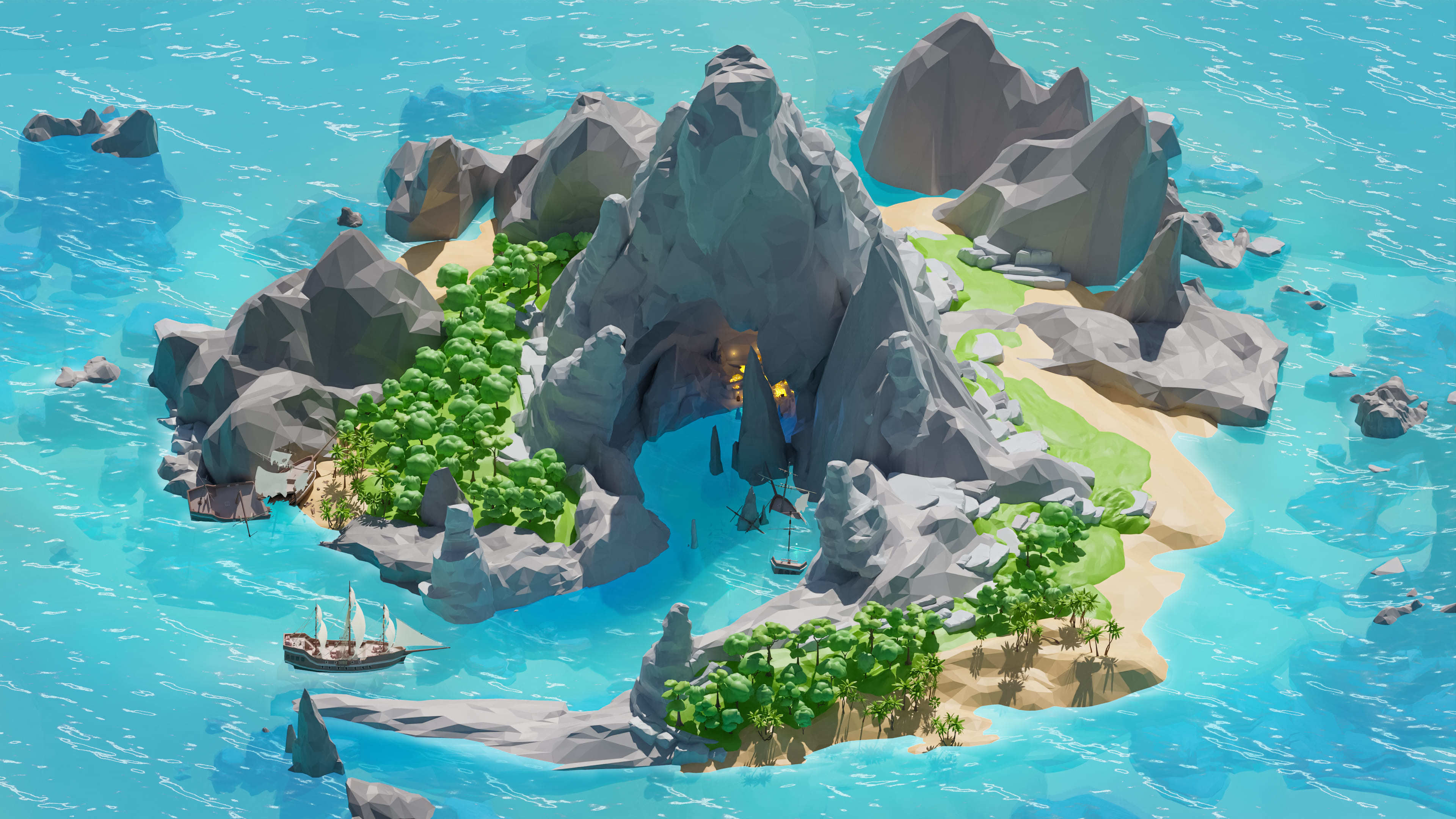 Pirates Low-poly 3D model_40