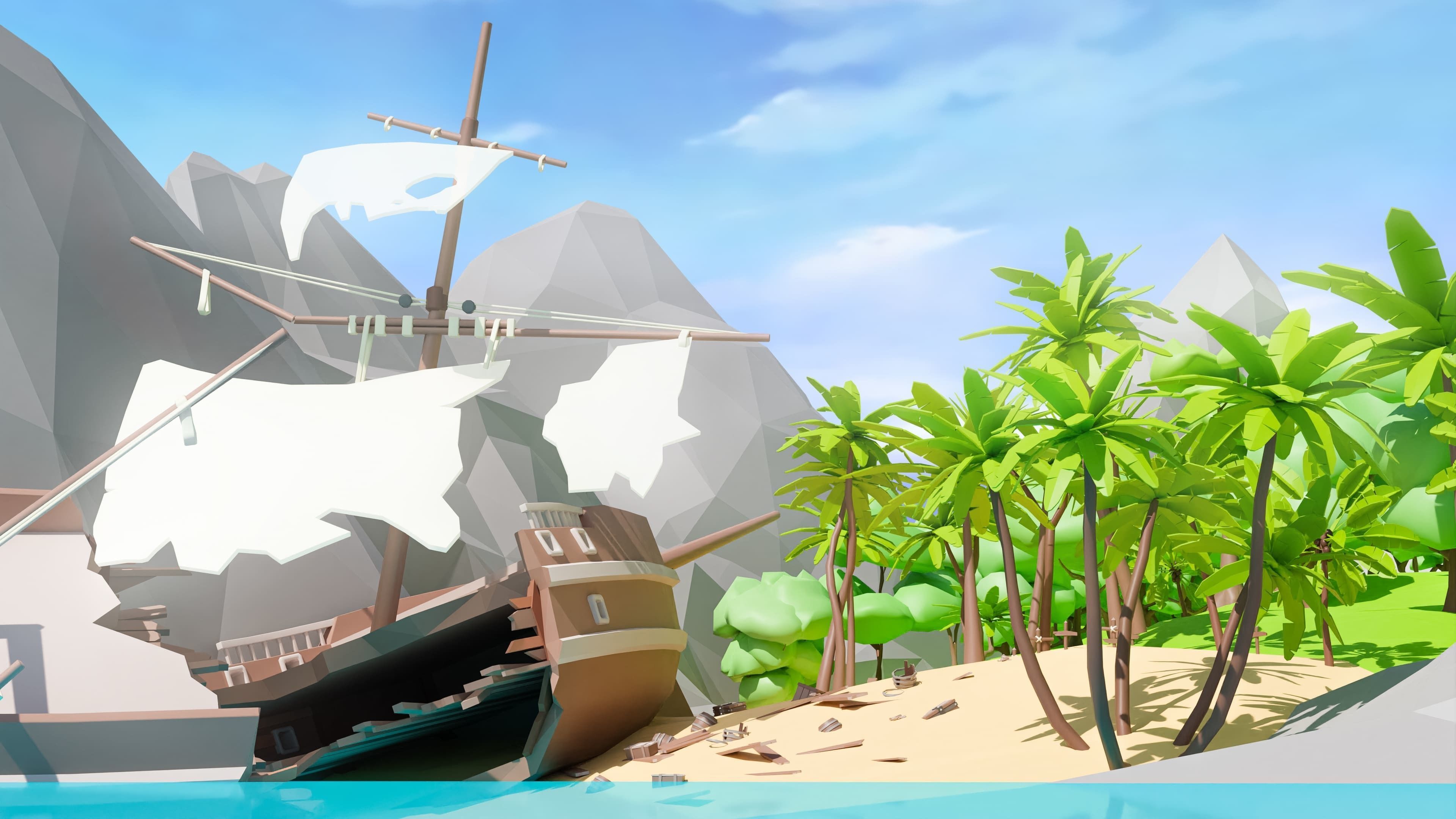 Pirates Low-poly 3D model_16