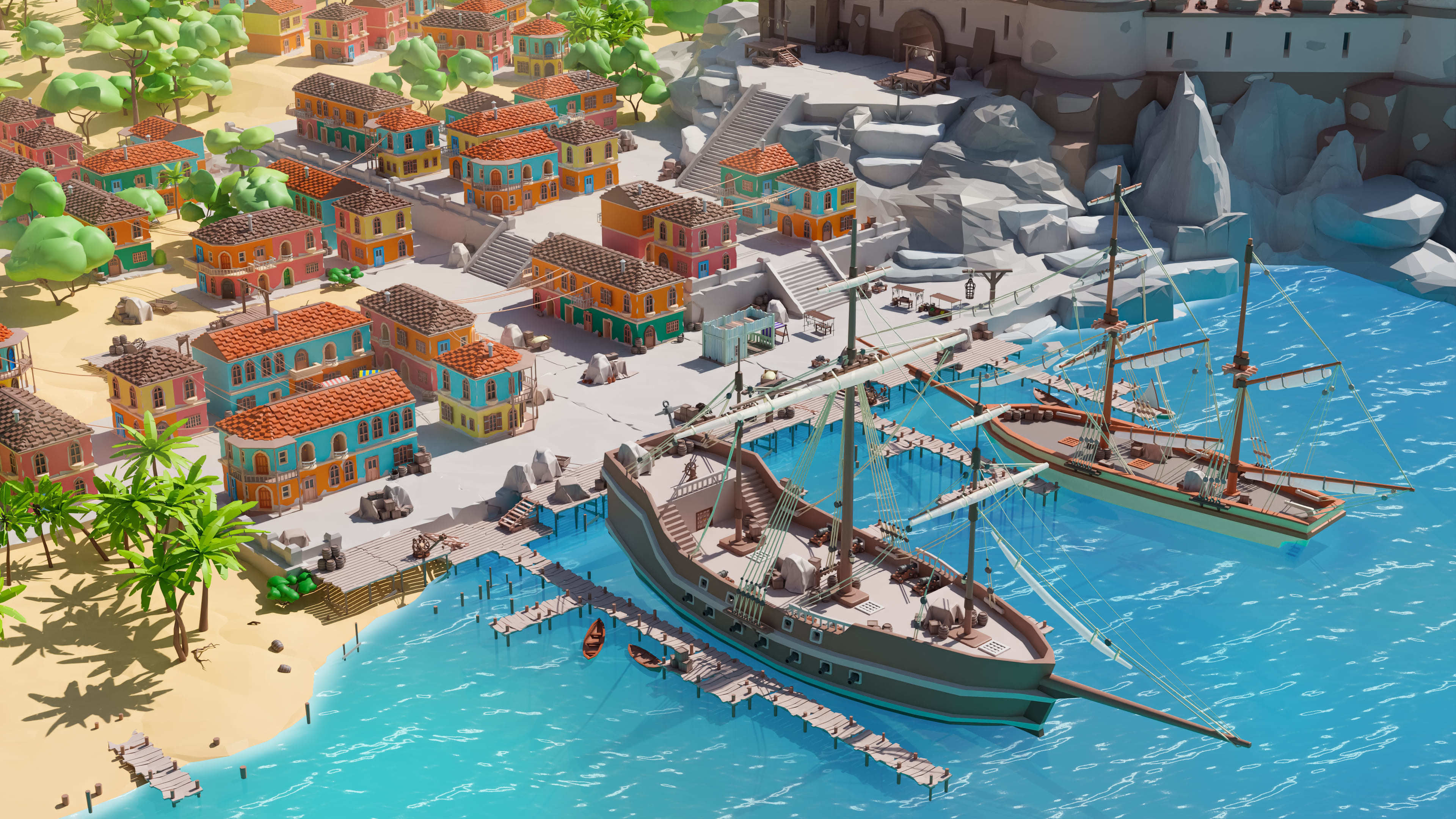 Pirates Low-poly 3D model_8