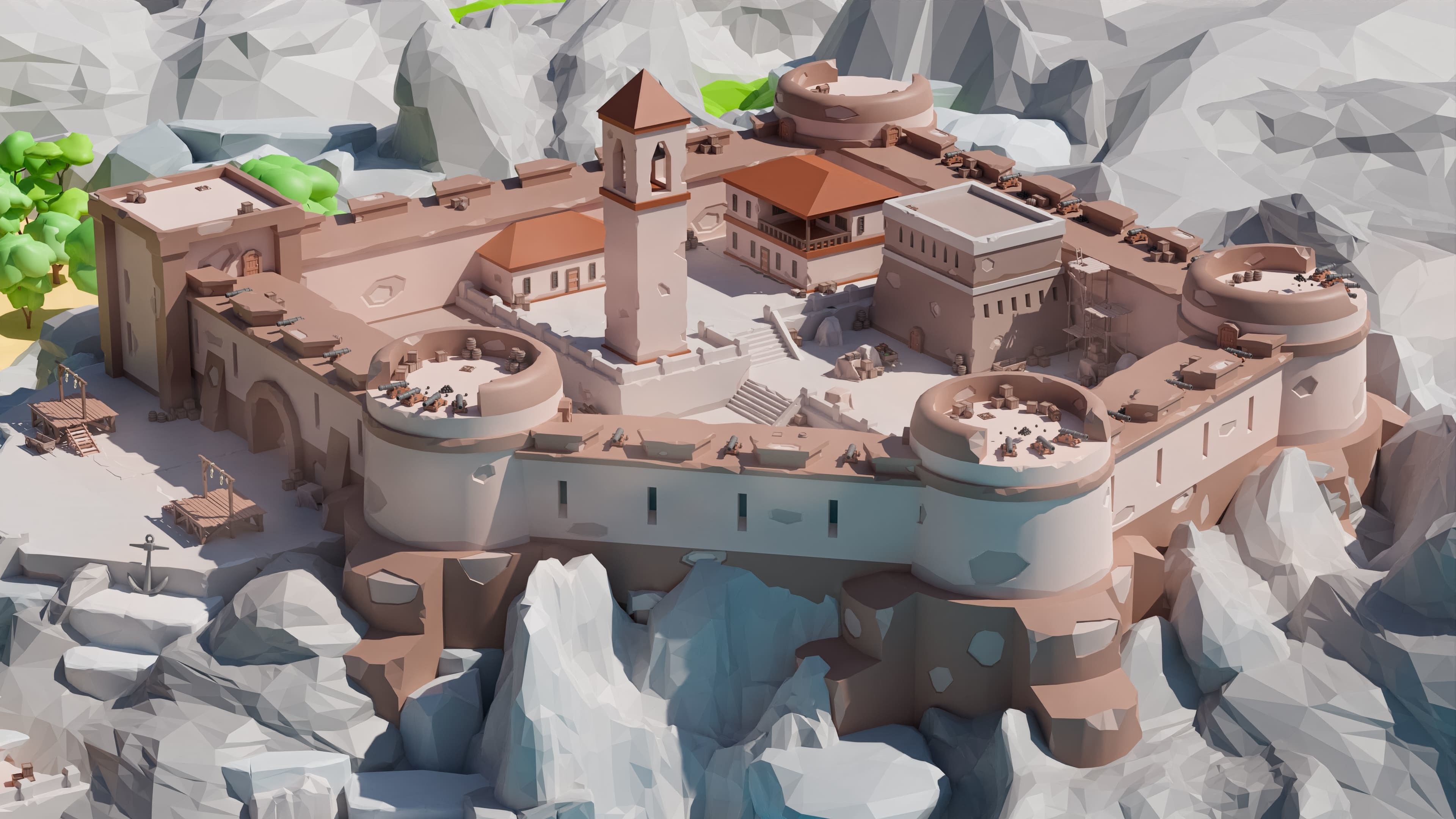 Pirates Low-poly 3D model_5