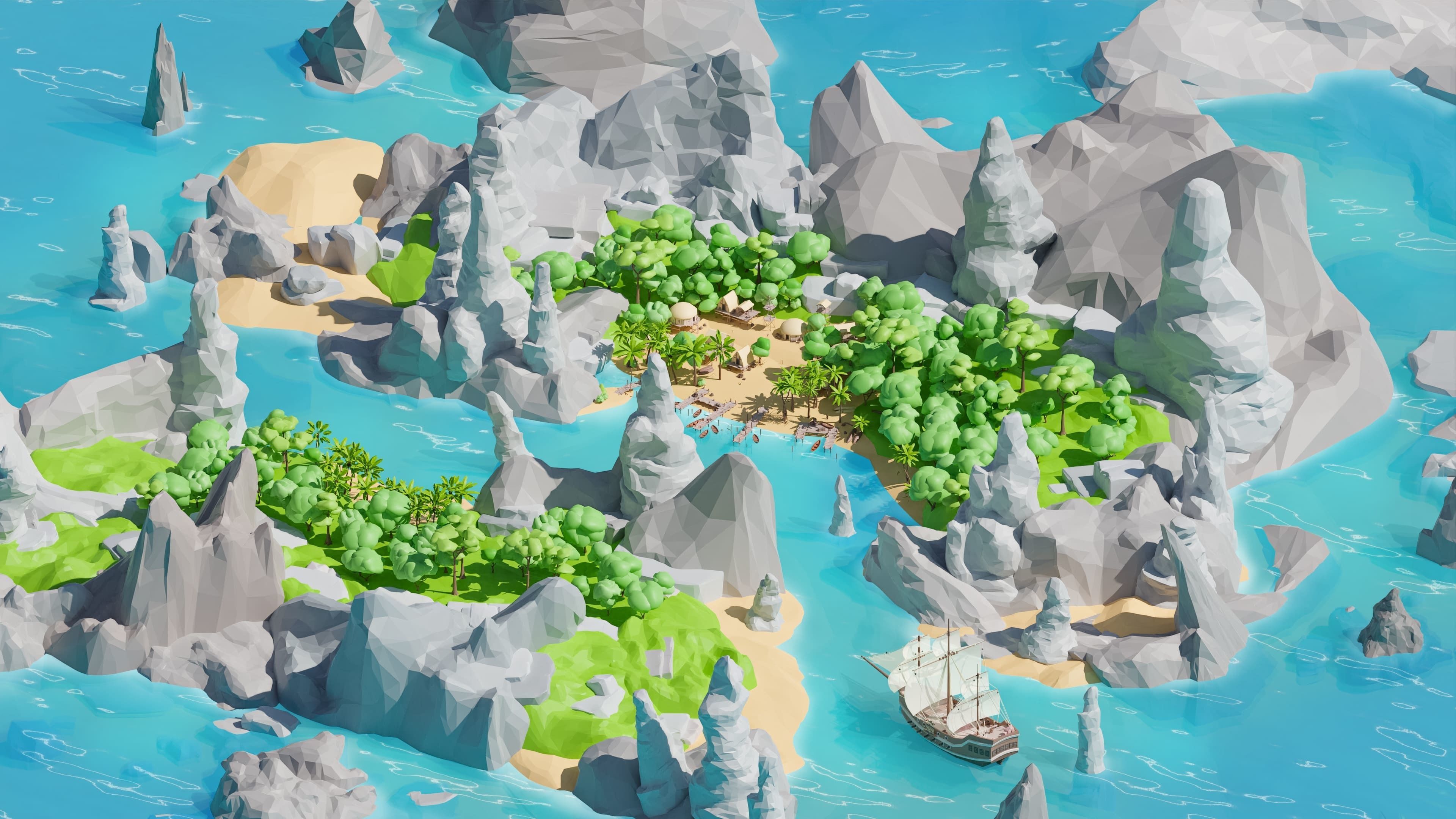 Pirates Low-poly 3D model_36