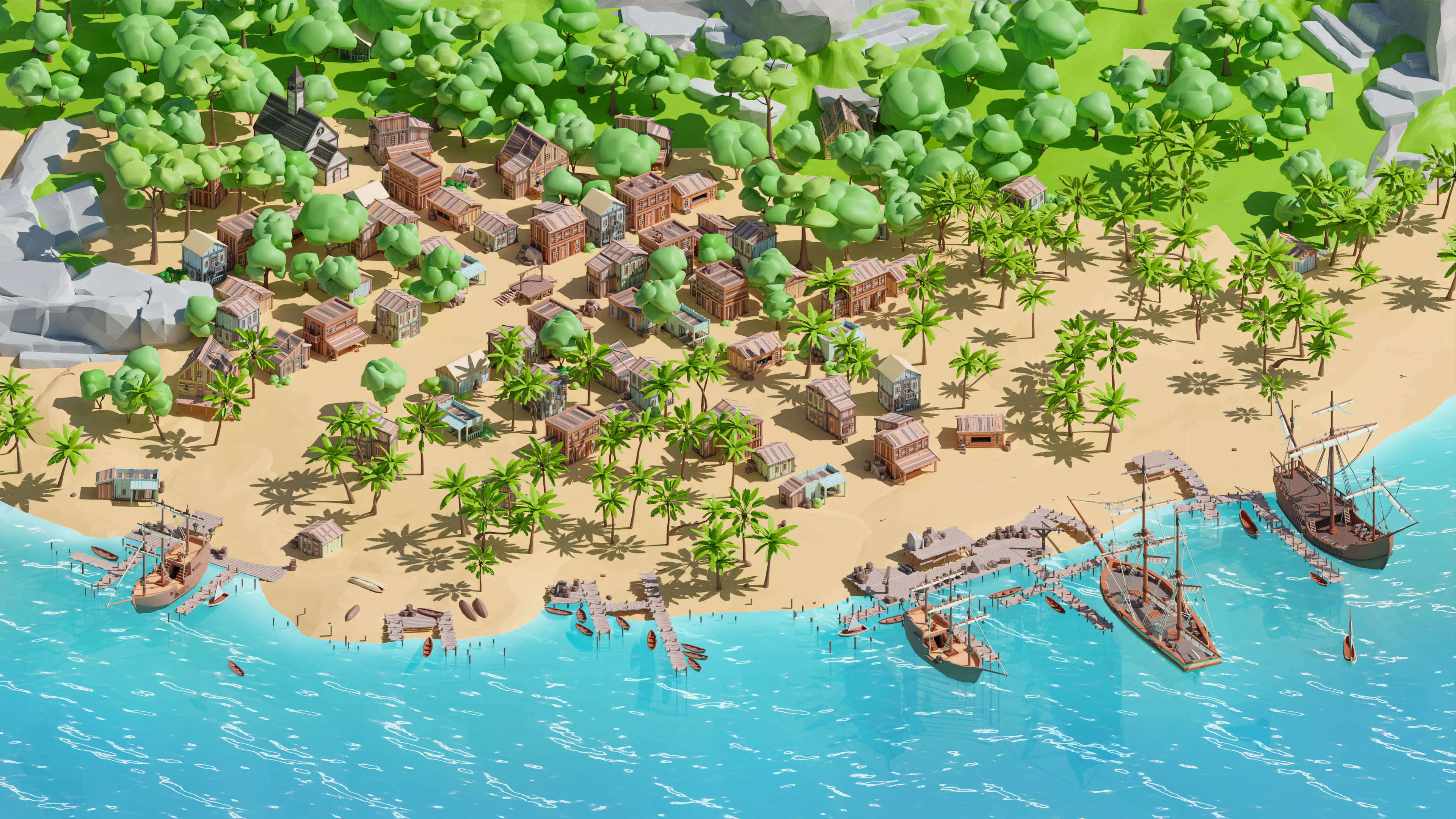 Pirates Low-poly 3D model_17