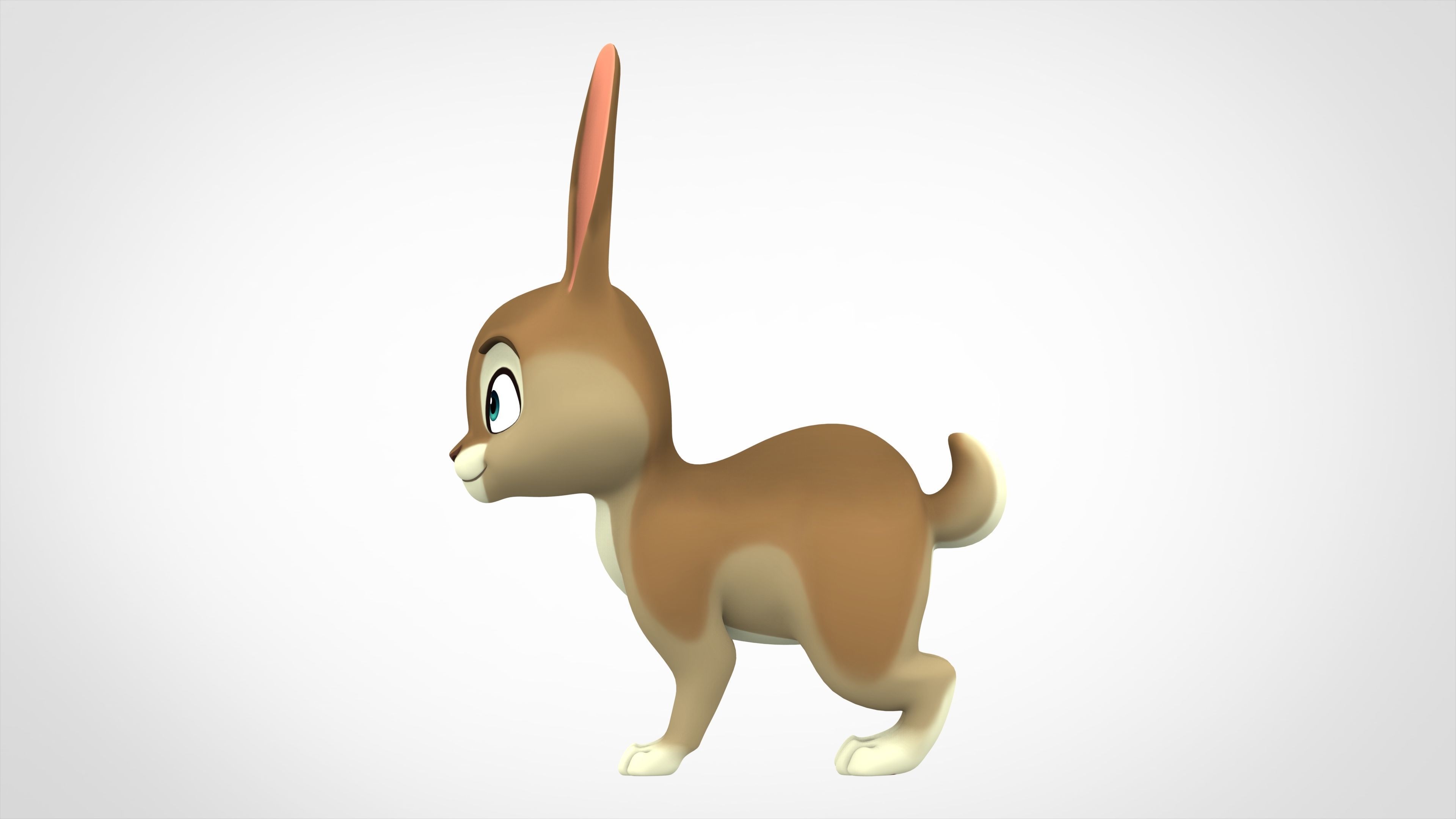 Bunny Low-poly 3D model_2