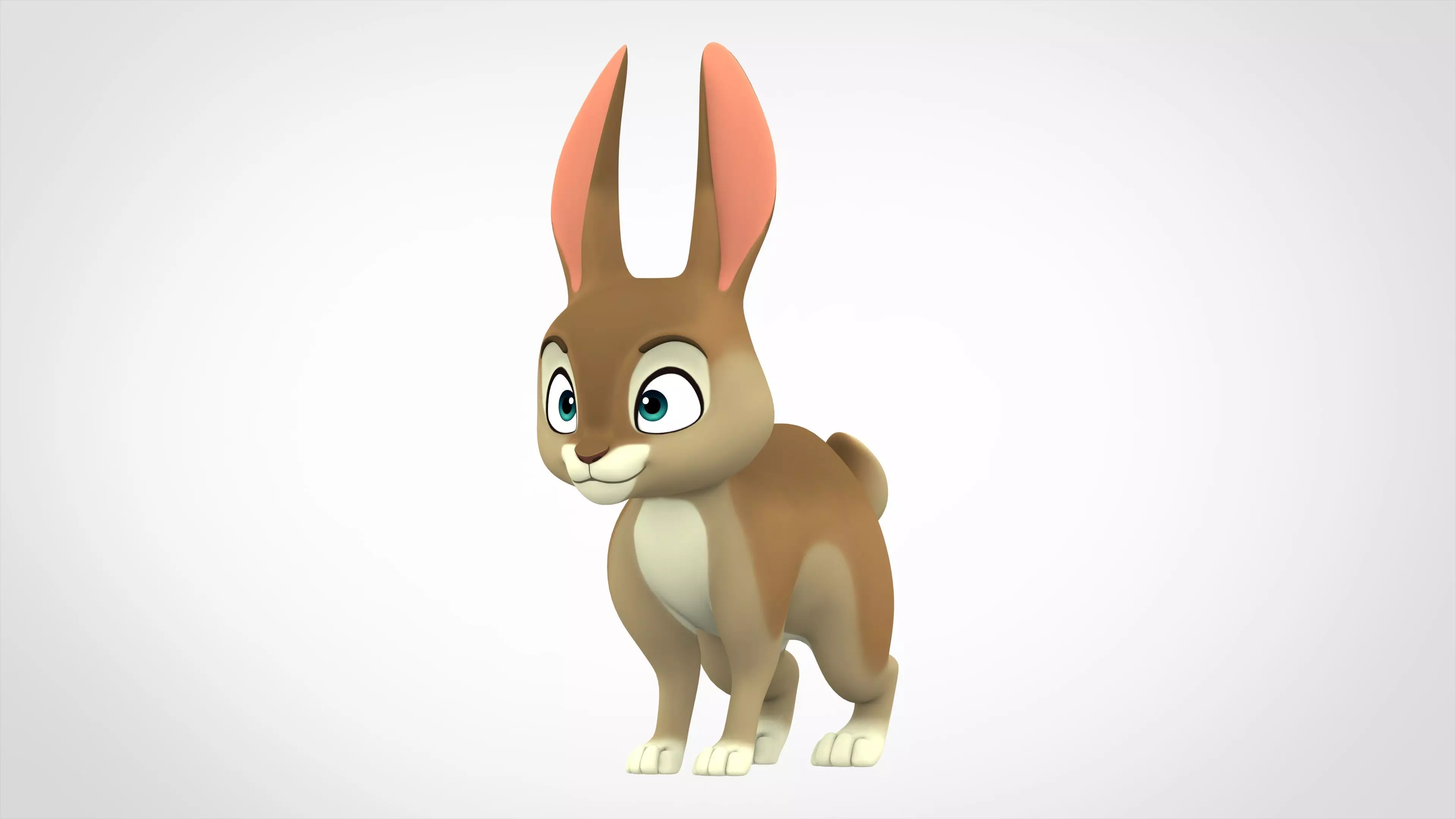 Bunny Low-poly 3D model_0