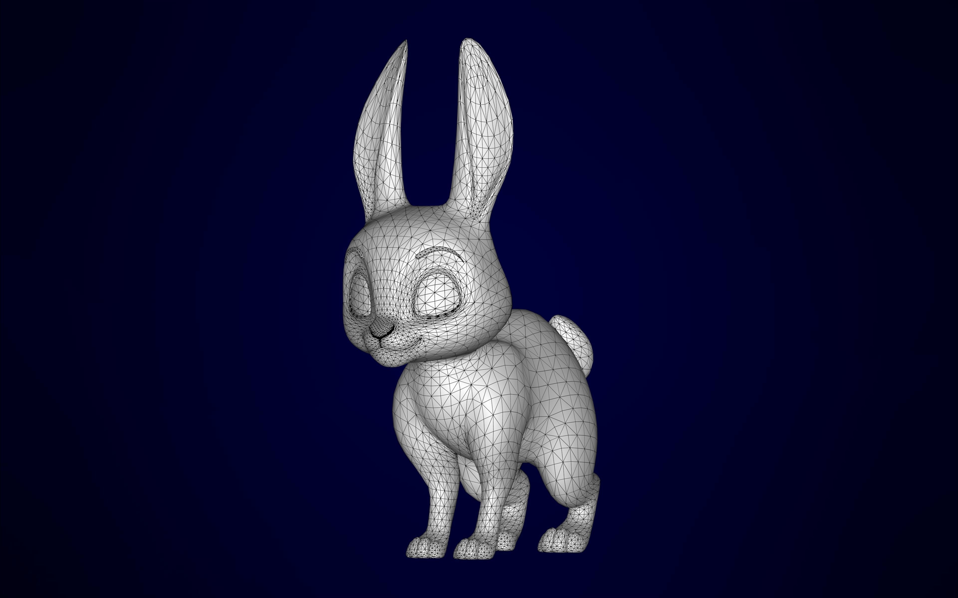 Bunny Low-poly 3D model_10
