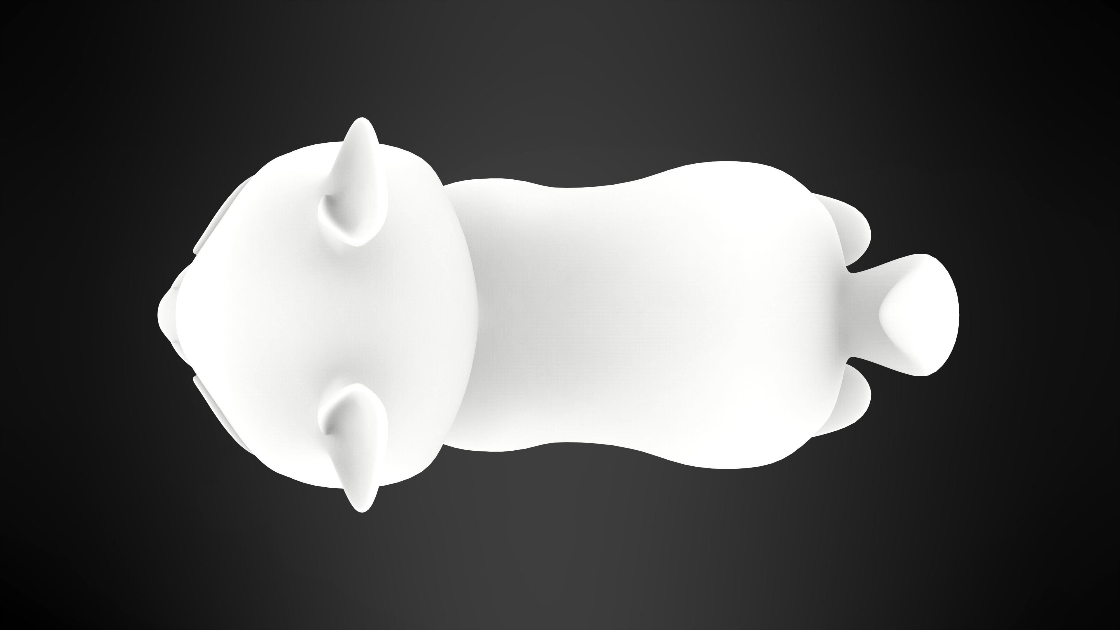 Bunny Low-poly 3D model_9