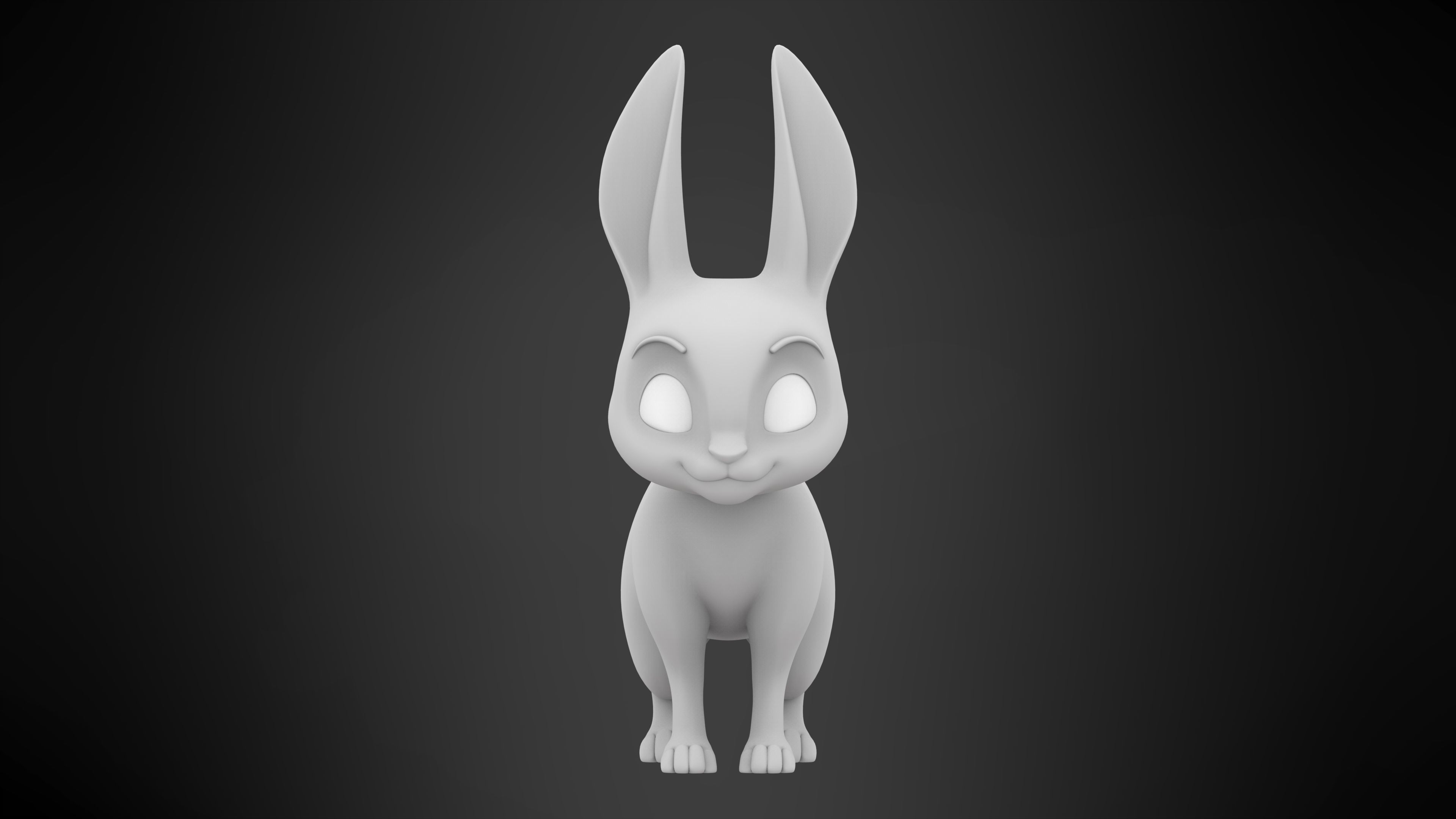 Bunny Low-poly 3D model_6