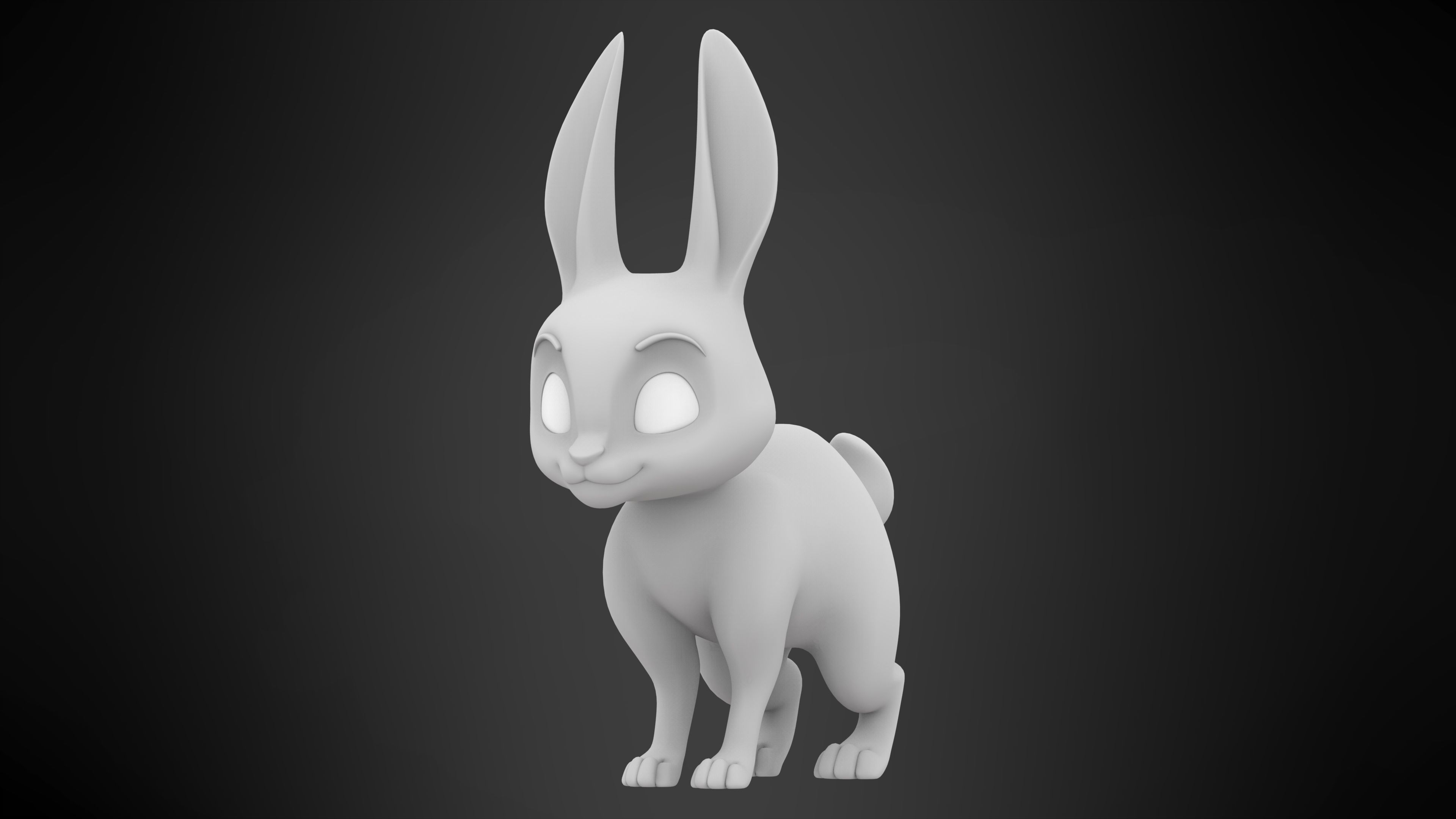 Bunny Low-poly 3D model_5
