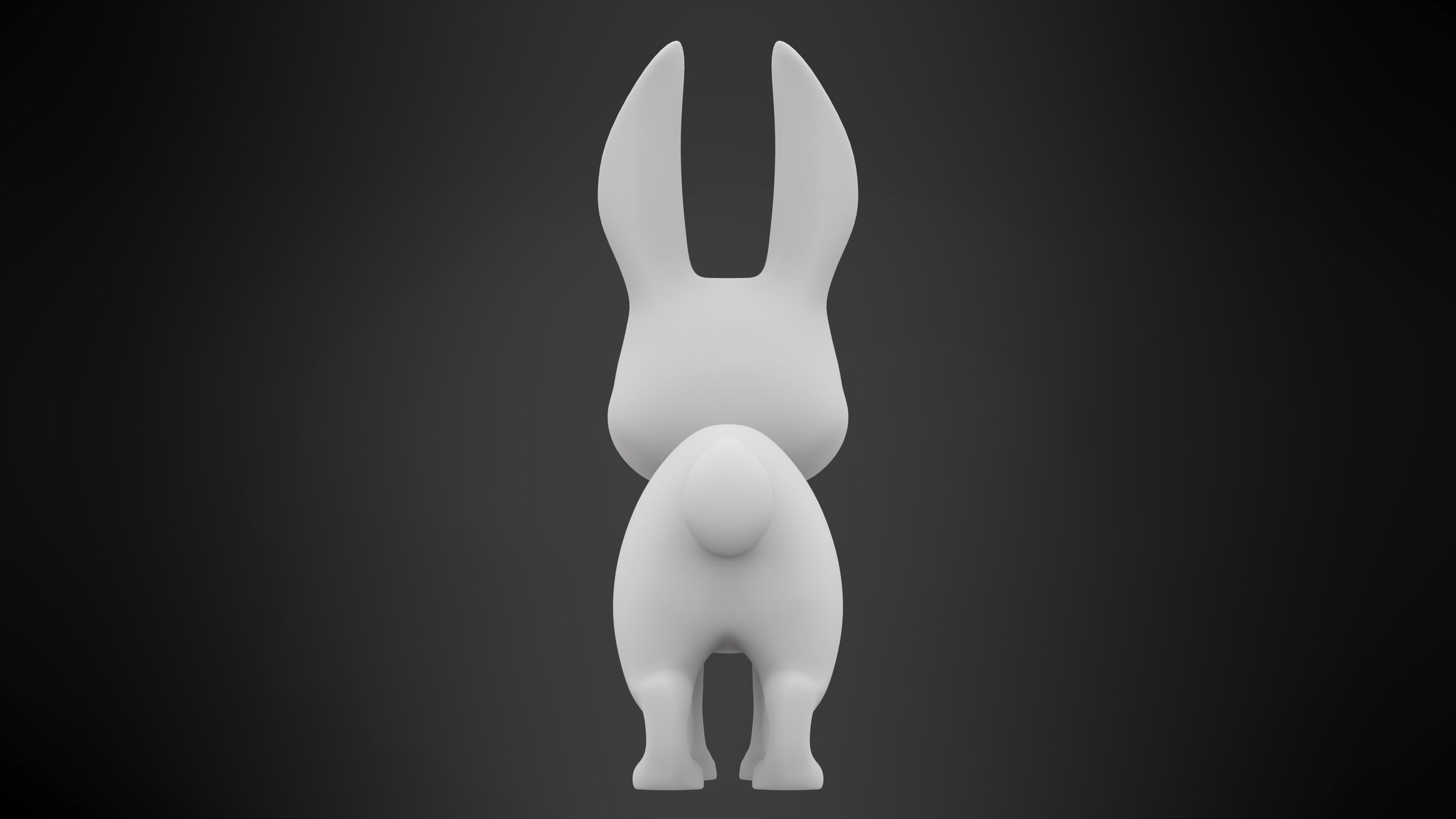 Bunny Low-poly 3D model_8