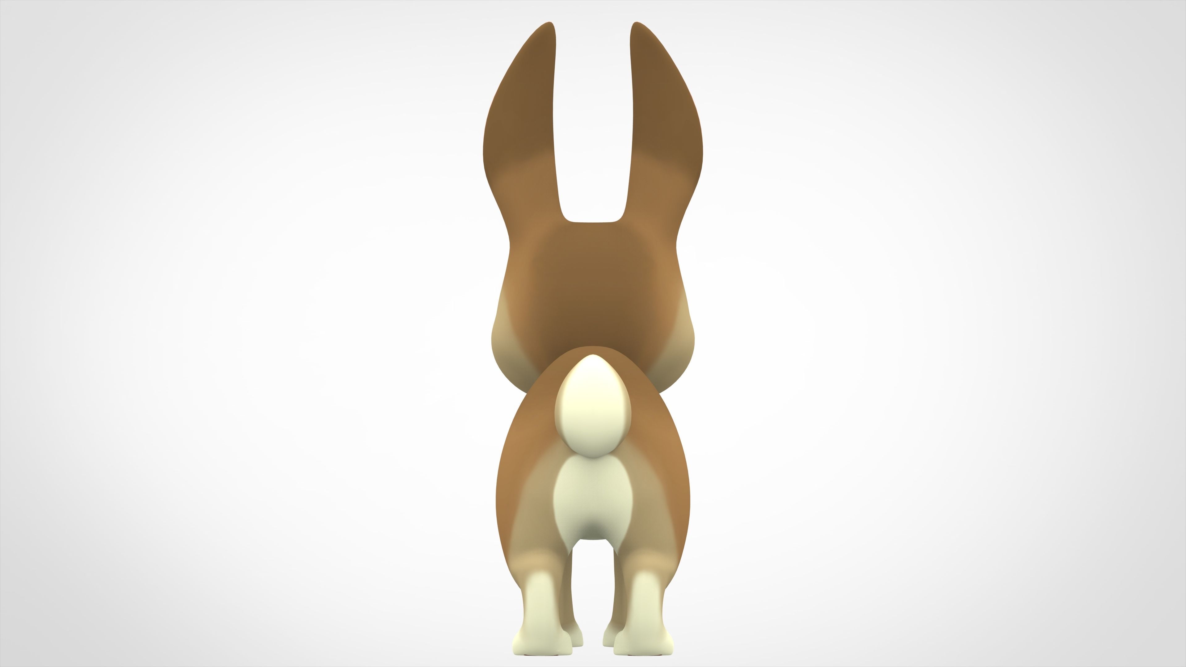 Bunny Low-poly 3D model_3
