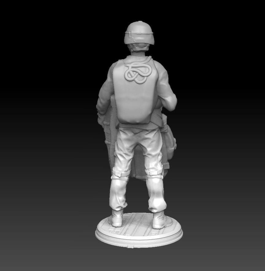 Female Paratrooper 3D print model_4