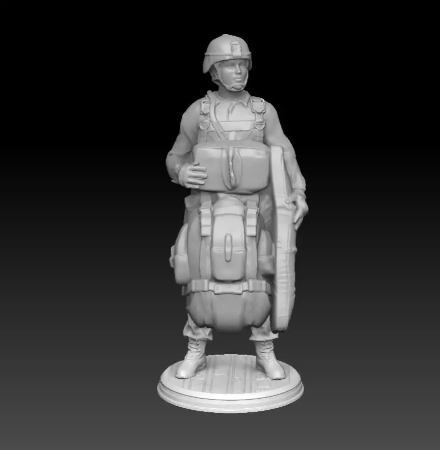 Female Paratrooper 3D print model_0