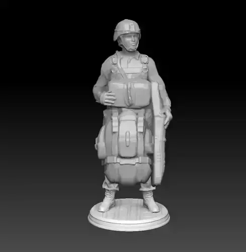 Female Paratrooper 3D print model