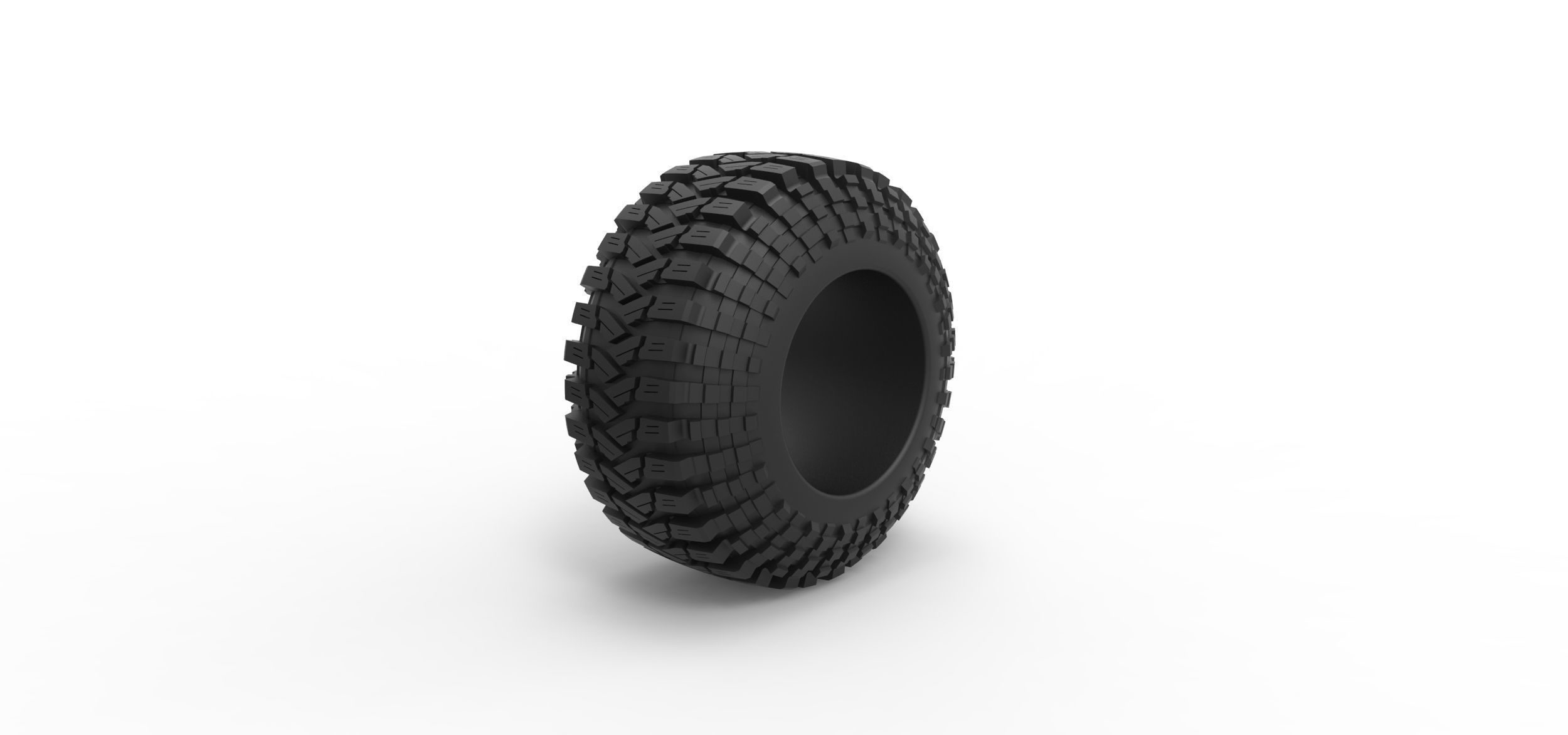 Offroad tire 96 Scale 1 to 25 3D print model_1