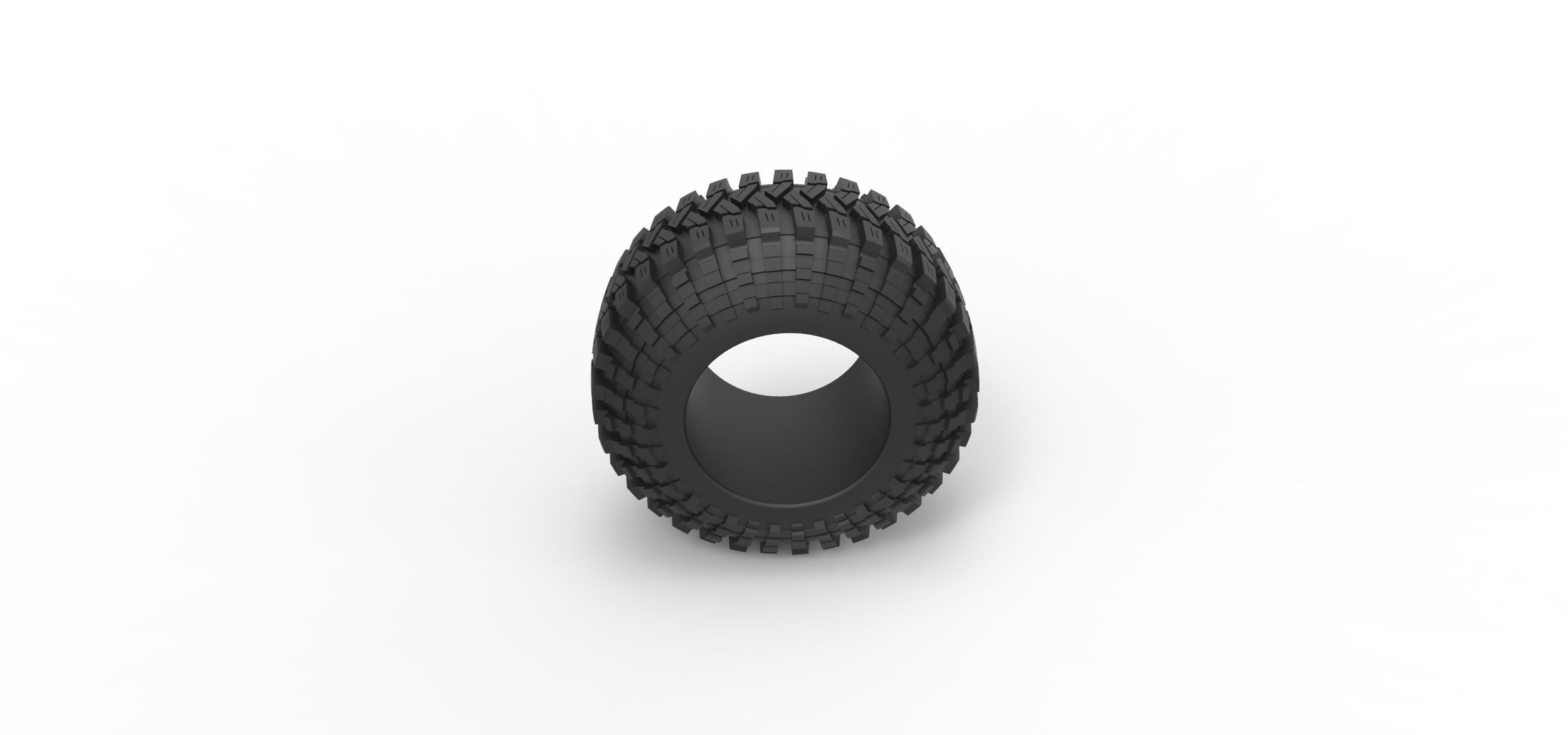 Offroad tire 96 Scale 1 to 25 3D print model_5