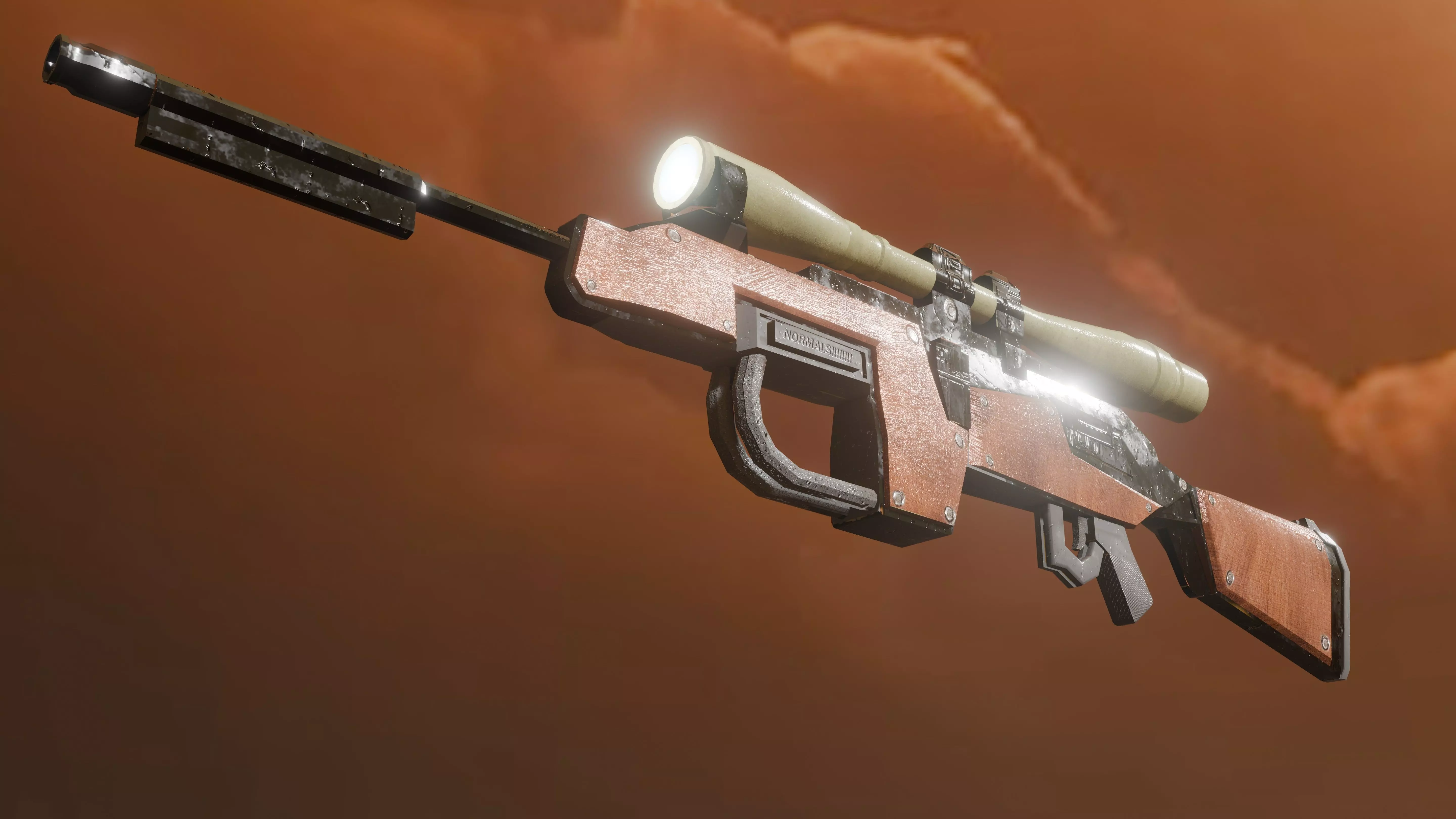 A Low-Mid Poly Sniper model Free 3D model