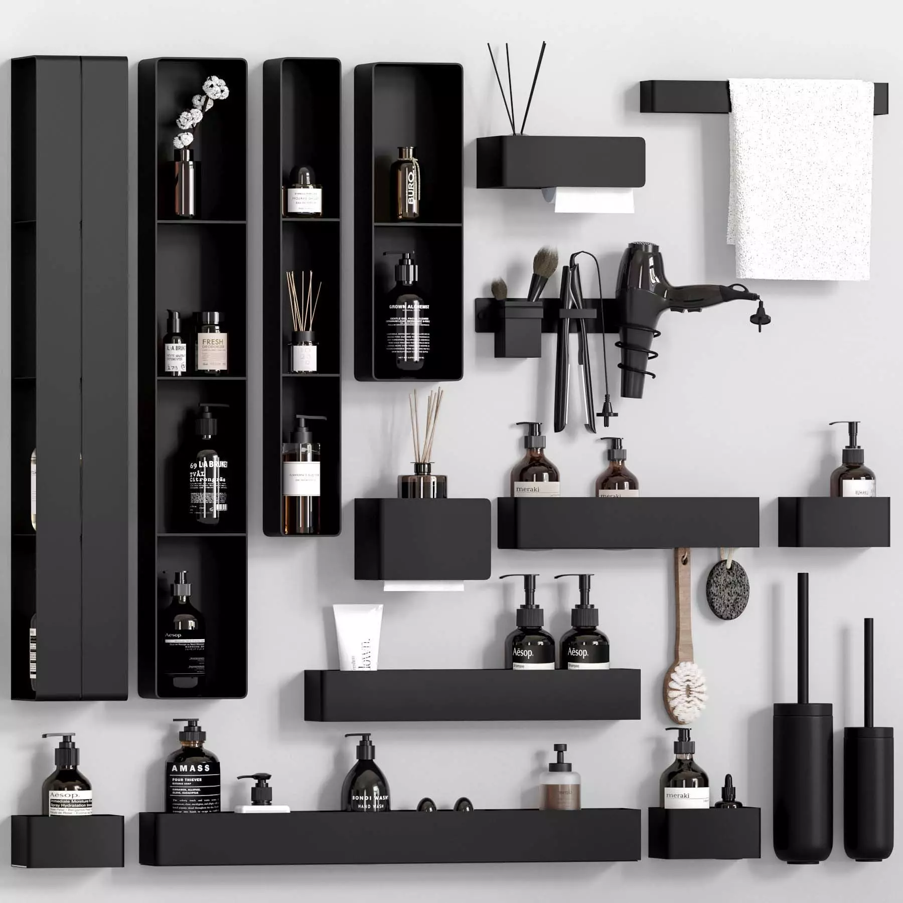 Bathroom Accessories34Tezza set 3D model