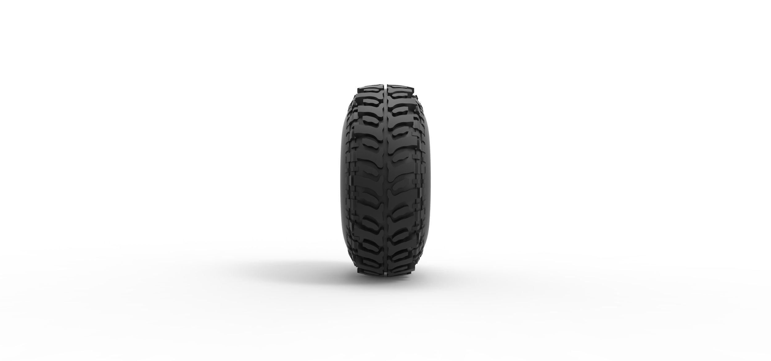 Offroad tire 97 Scale 1 to 25 3D print model_3