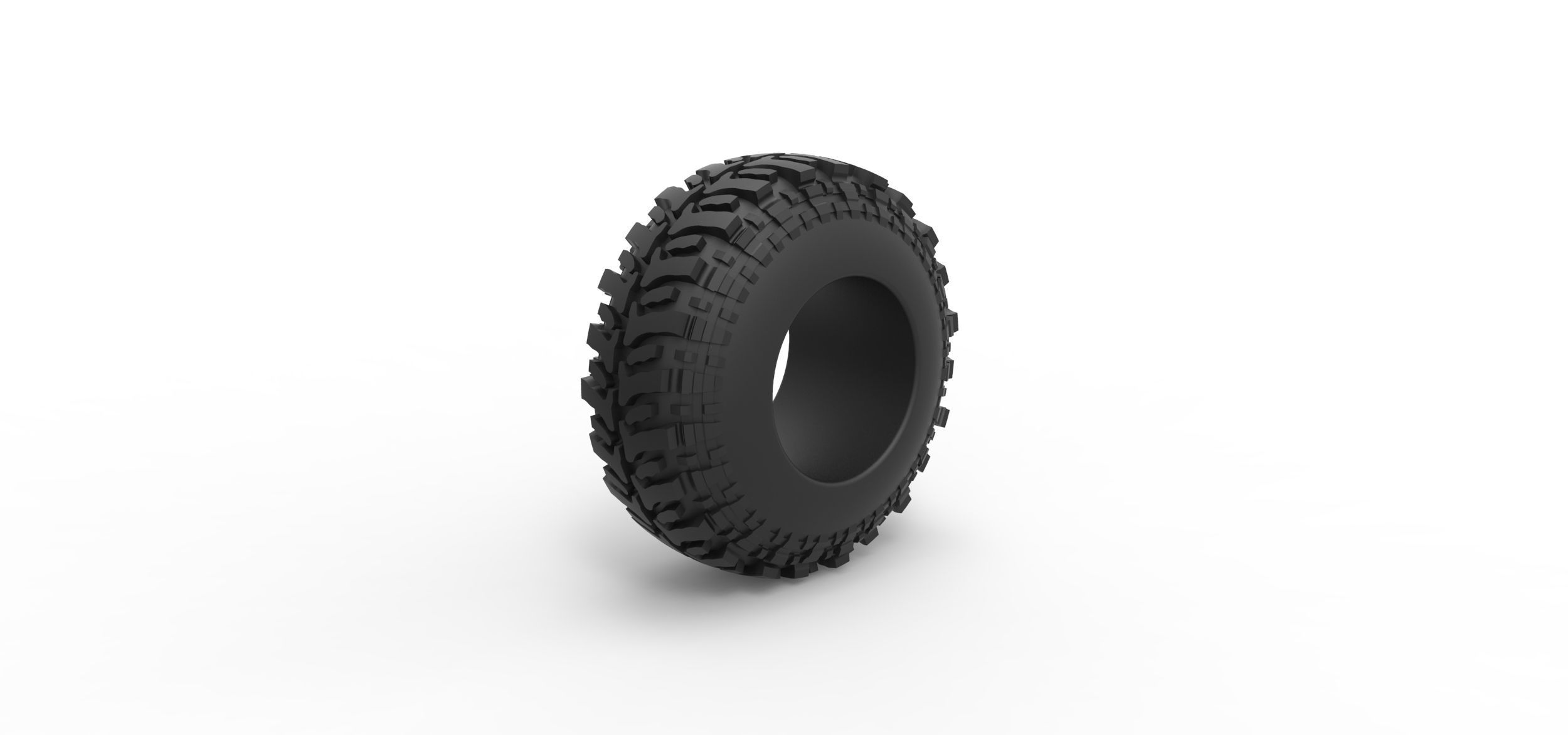 Offroad tire 97 Scale 1 to 25 3D print model_1