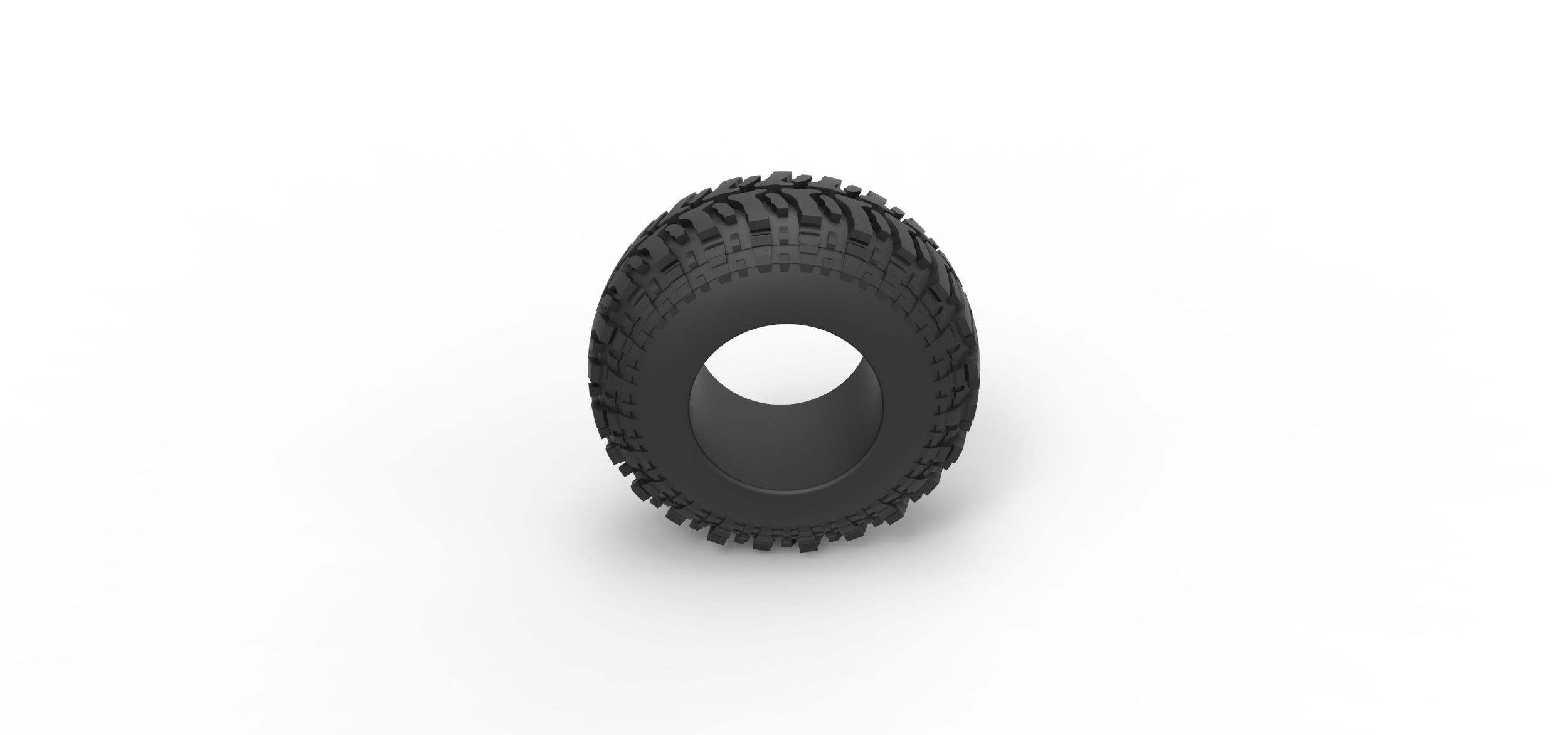 Offroad tire 97 Scale 1 to 25 3D print model_5