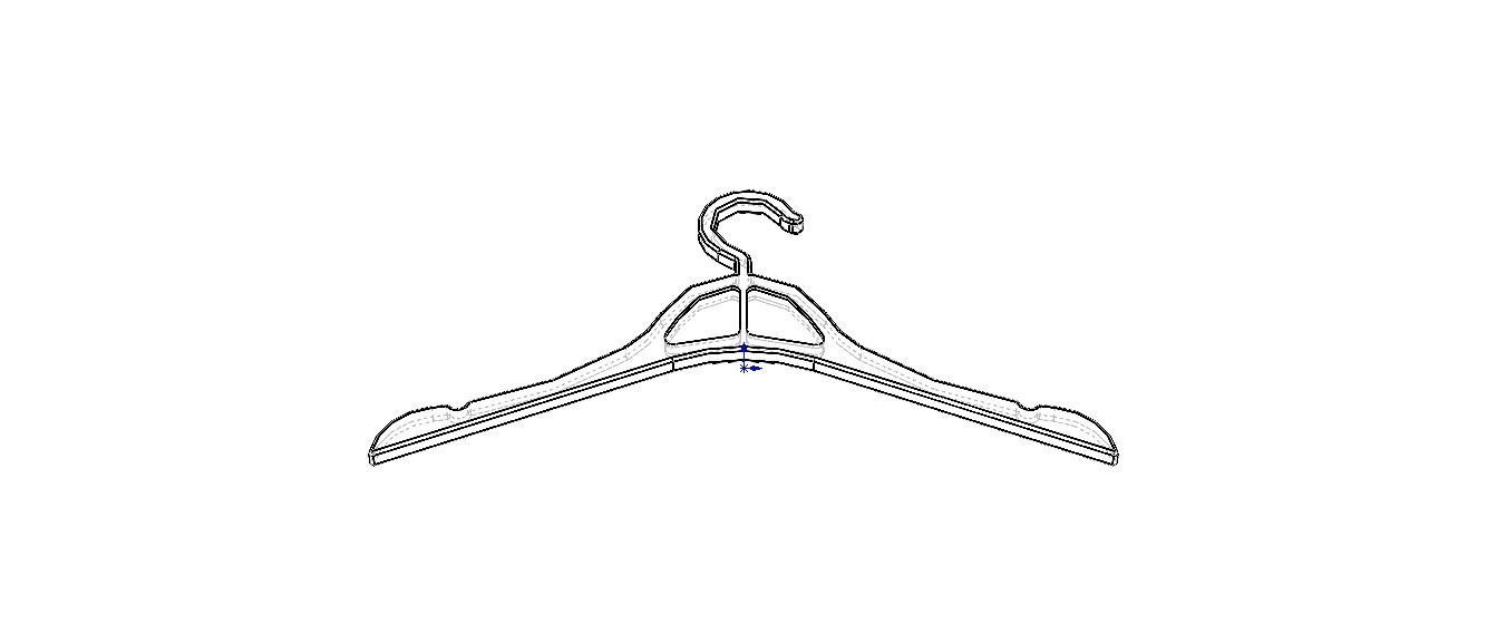 Plastic Clothes Hanger 3D print model_23