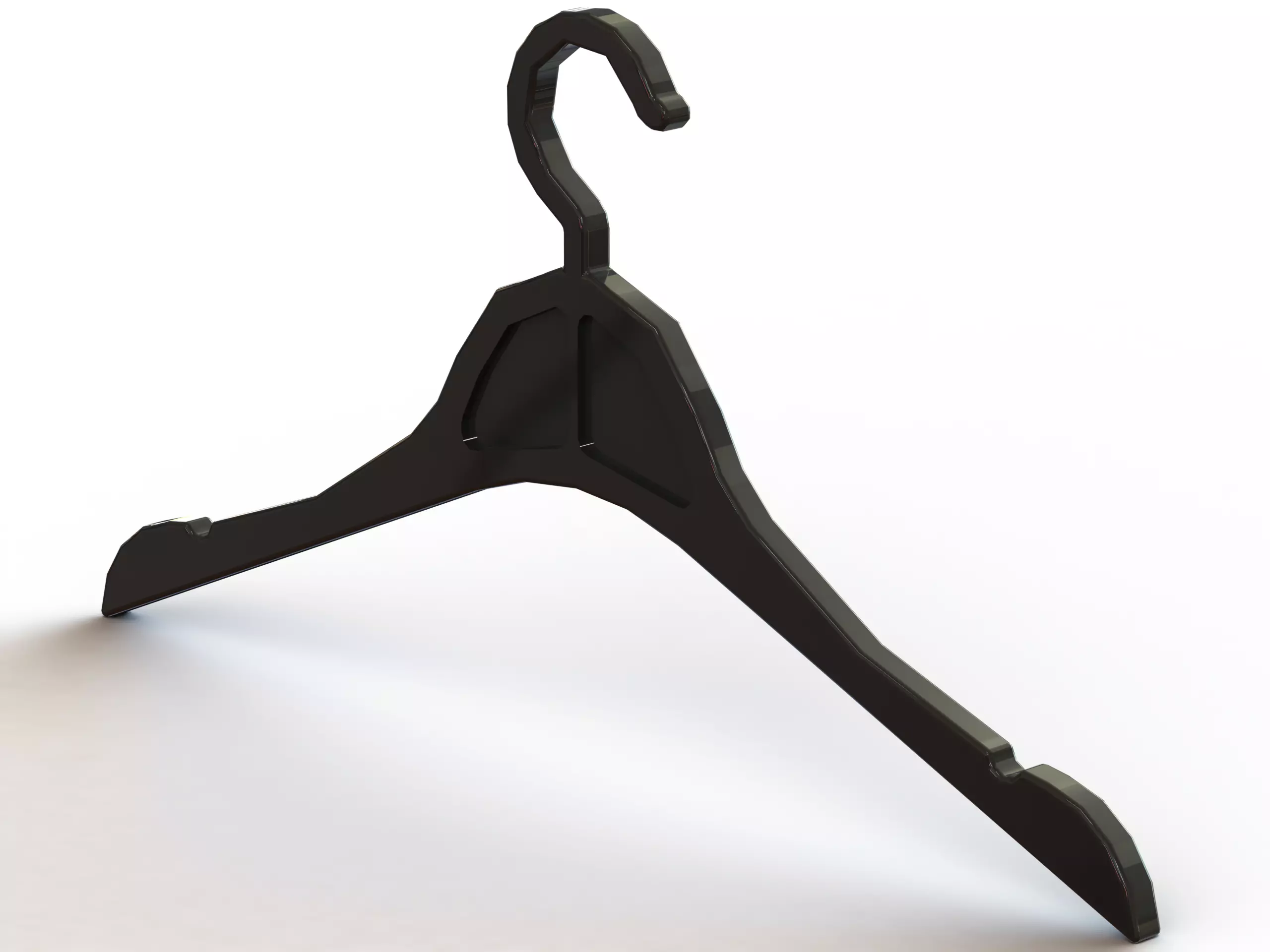 Plastic Clothes Hanger 3D print model_0