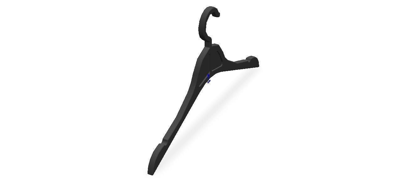 Plastic Clothes Hanger 3D print model_37