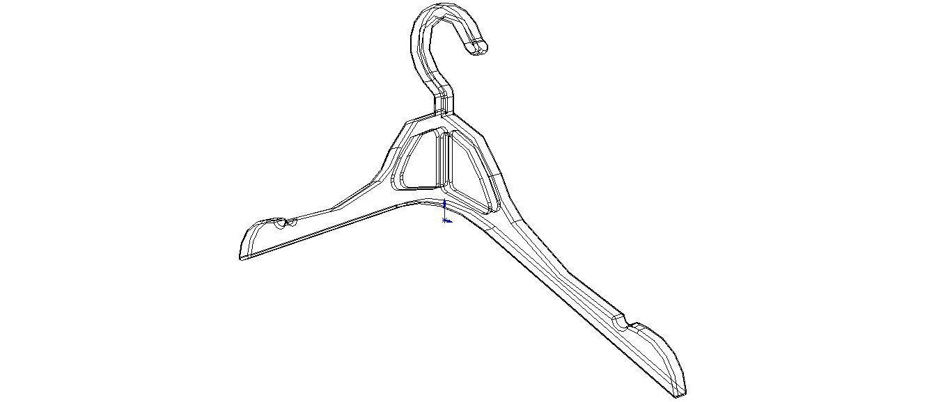 Plastic Clothes Hanger 3D print model_4