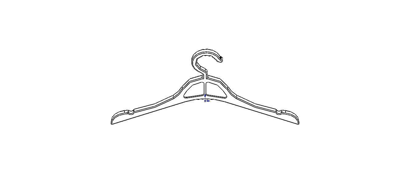 Plastic Clothes Hanger 3D print model_18