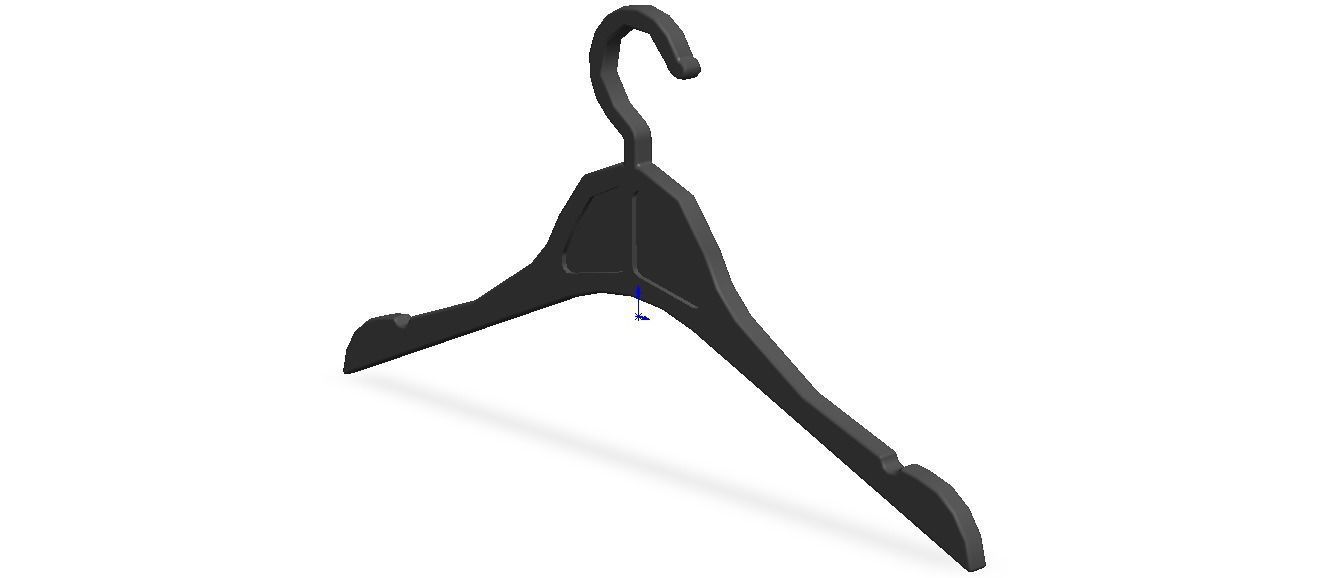 Plastic Clothes Hanger 3D print model_5