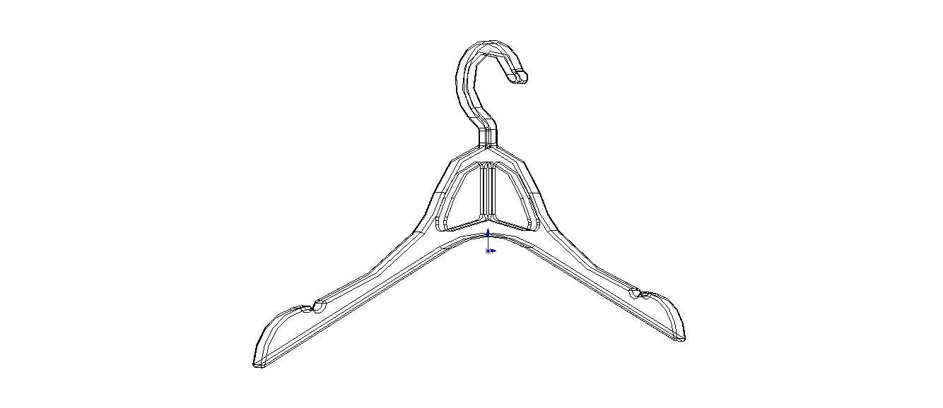 Plastic Clothes Hanger 3D print model_32