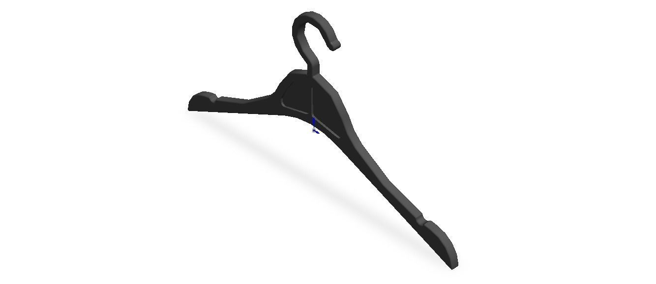 Plastic Clothes Hanger 3D print model_9