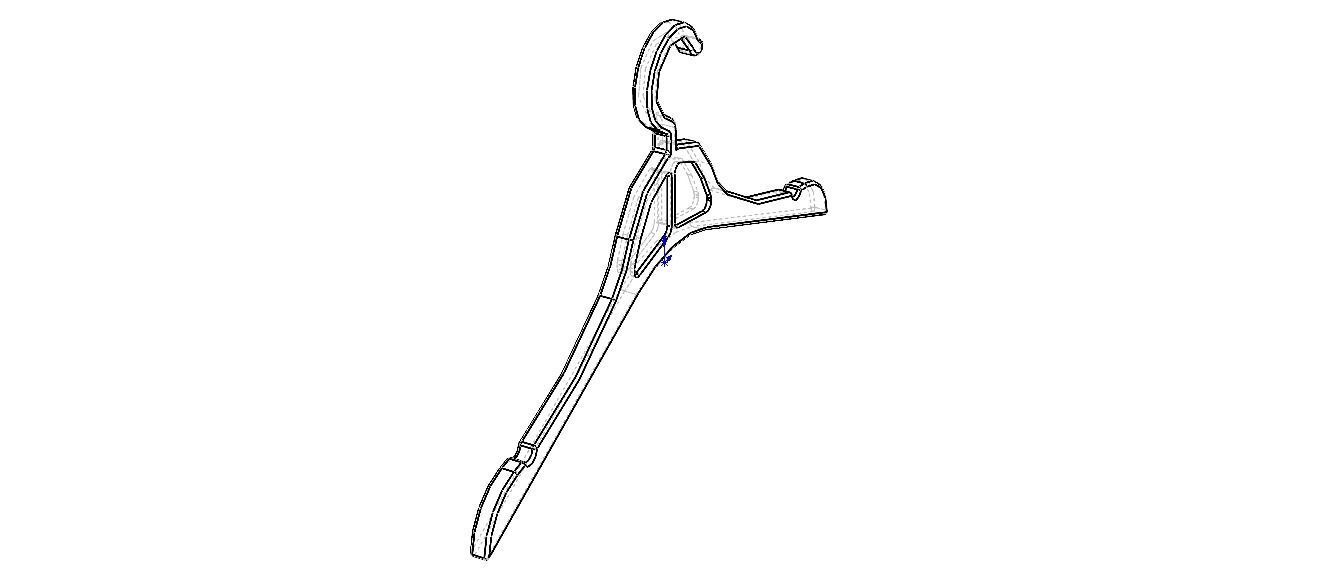 Plastic Clothes Hanger 3D print model_35
