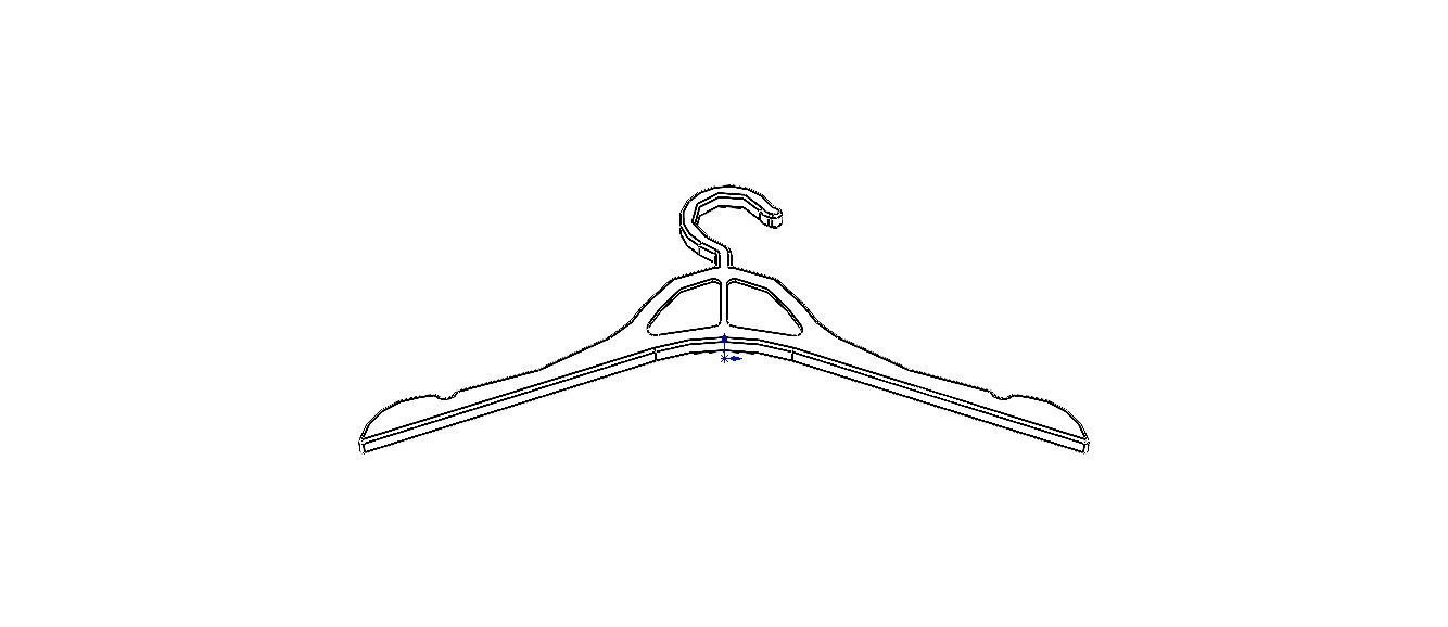 Plastic Clothes Hanger 3D print model_22