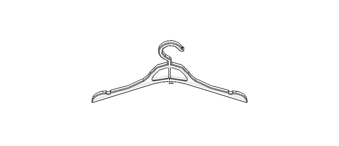 Plastic Clothes Hanger 3D print model_19