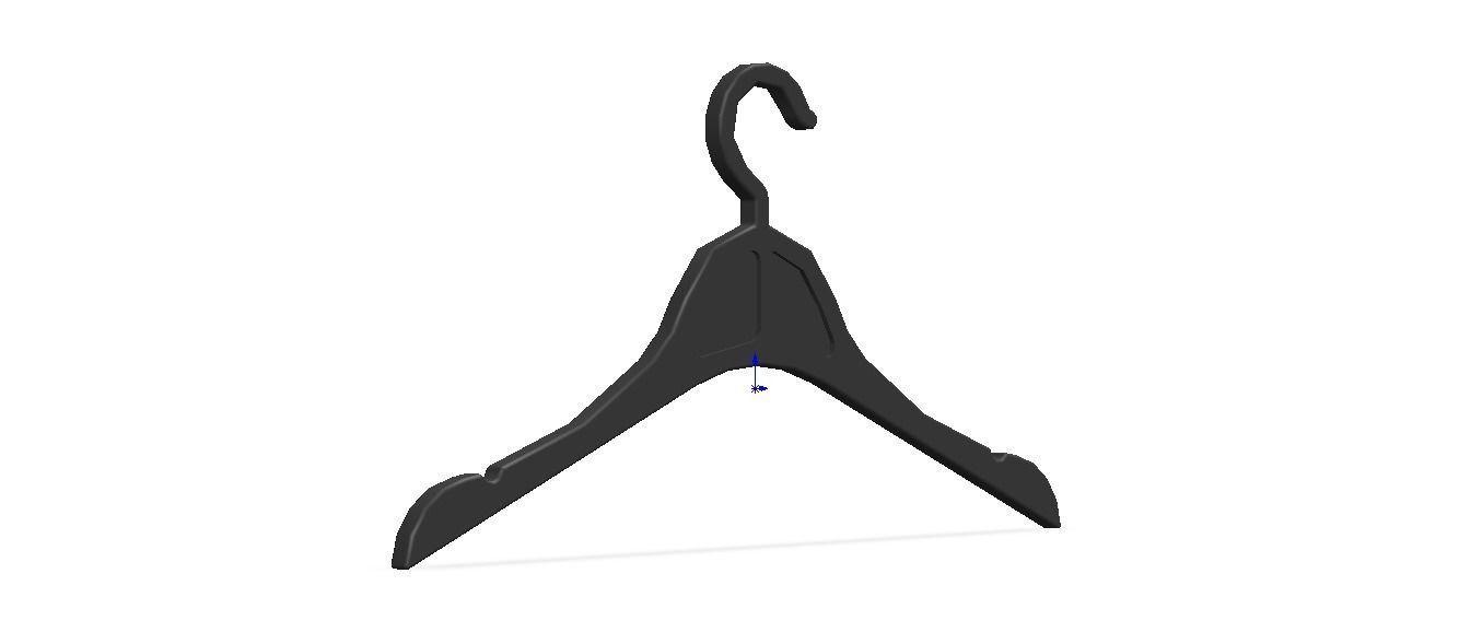 Plastic Clothes Hanger 3D print model_33