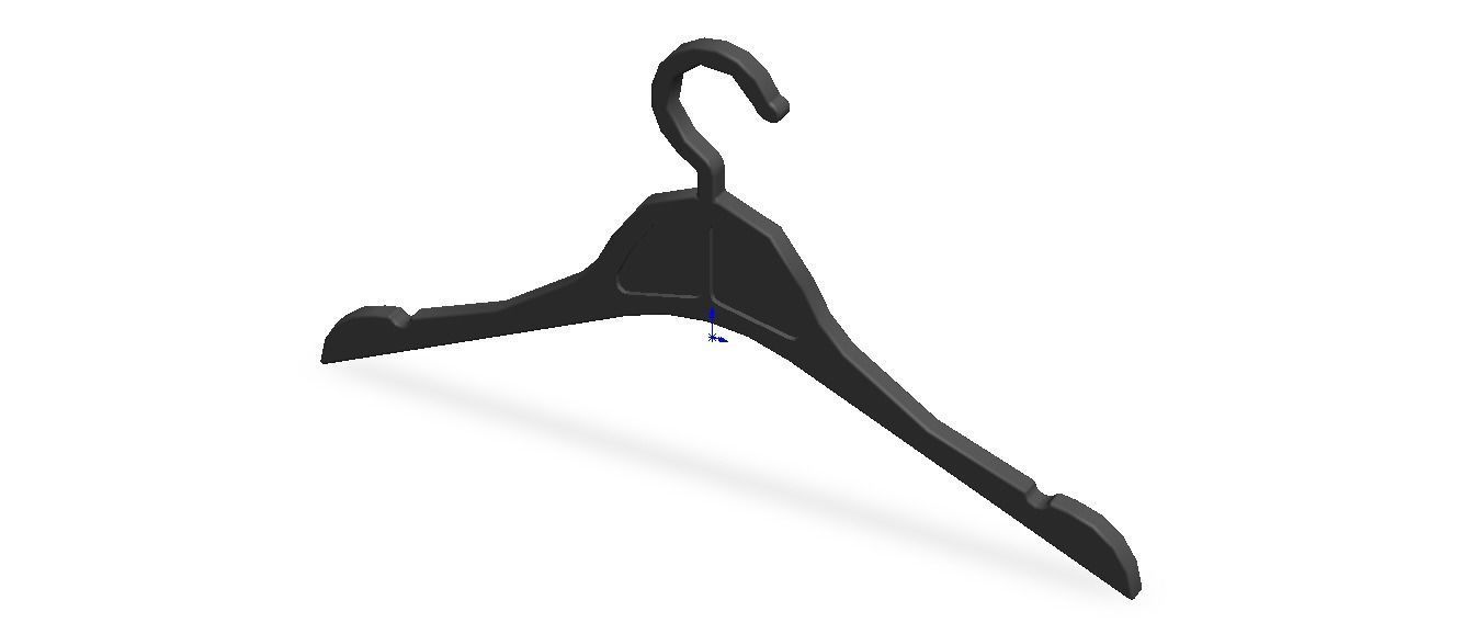 Plastic Clothes Hanger 3D print model_13