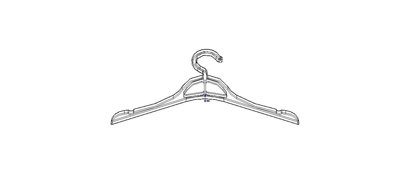 Plastic Clothes Hanger 3D print model_20