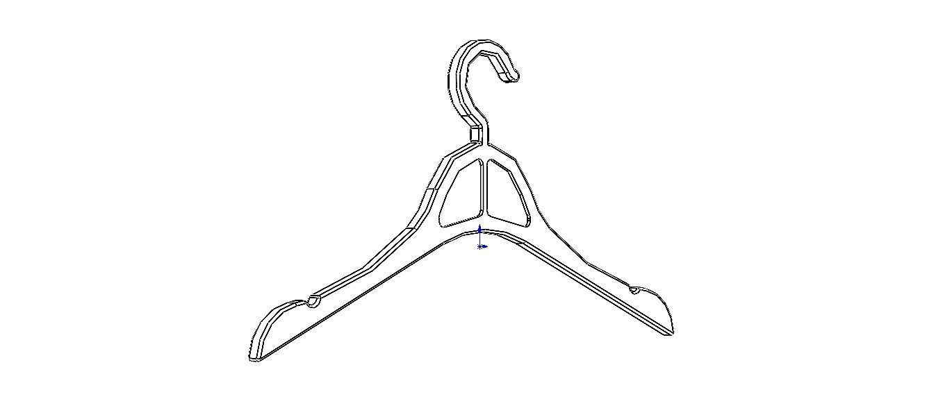 Plastic Clothes Hanger 3D print model_30