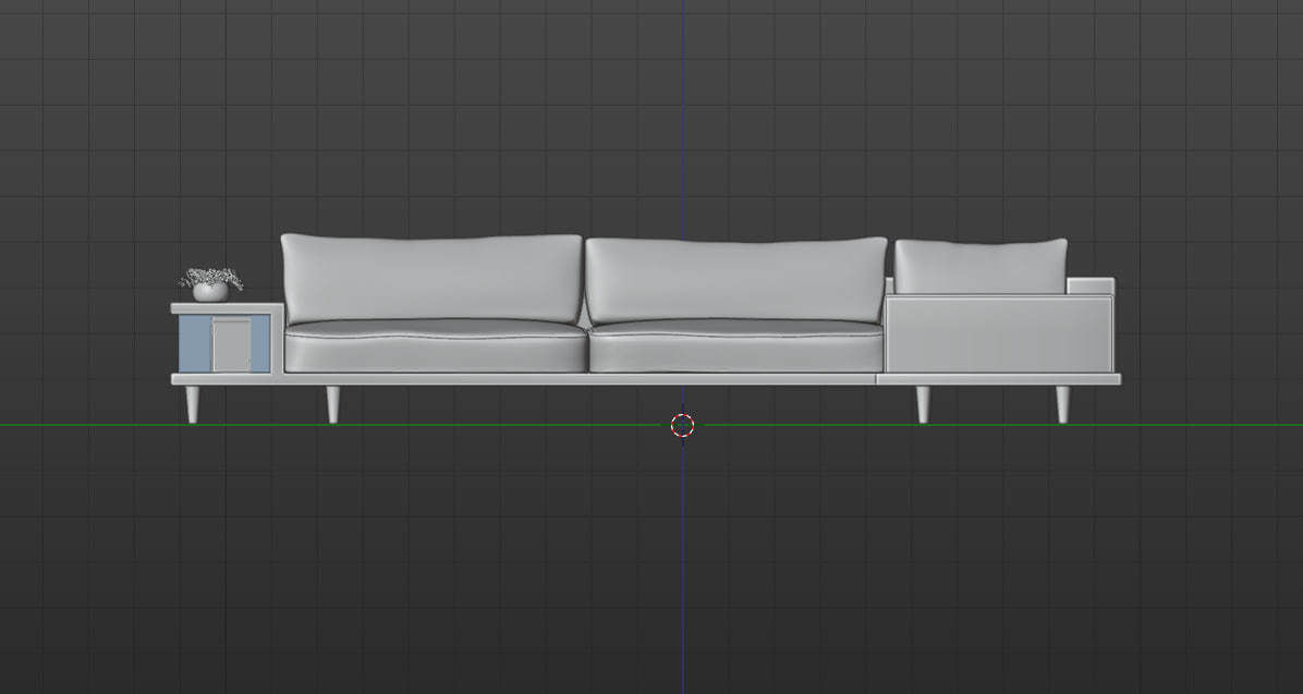 Sofa with table modern 3d model 3D model_6