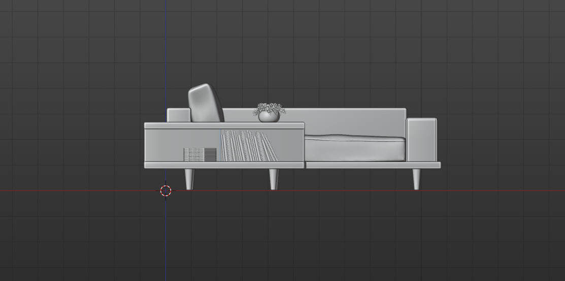 Sofa with table modern 3d model 3D model_7