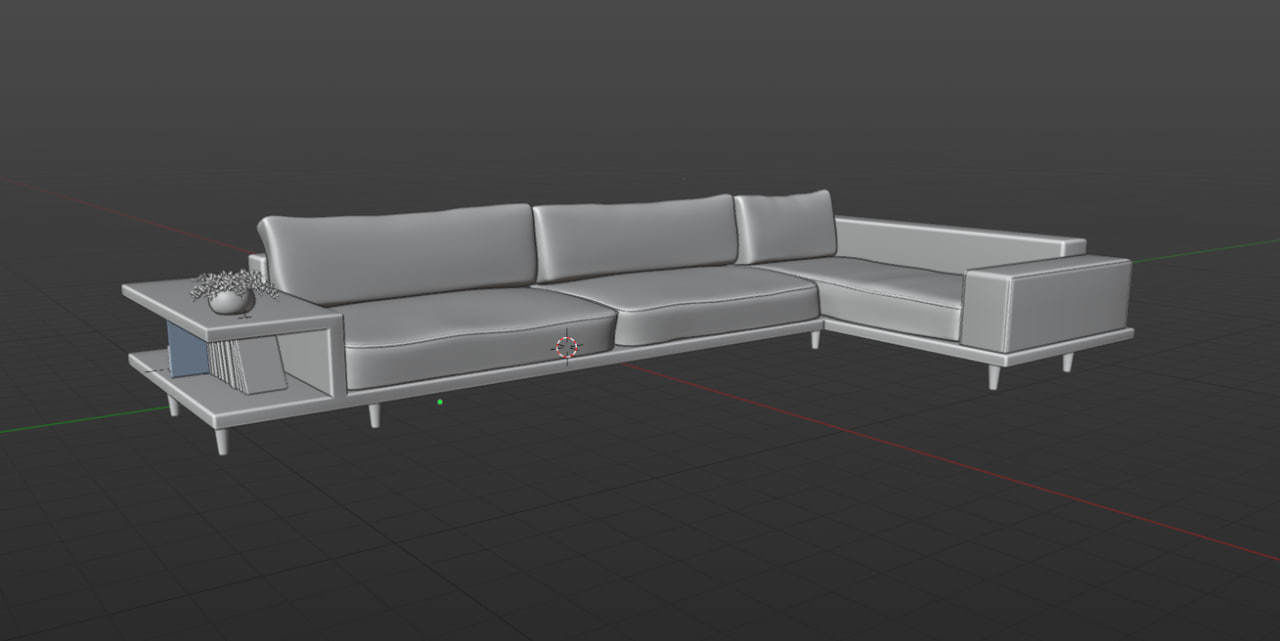 Sofa with table modern 3d model 3D model_4